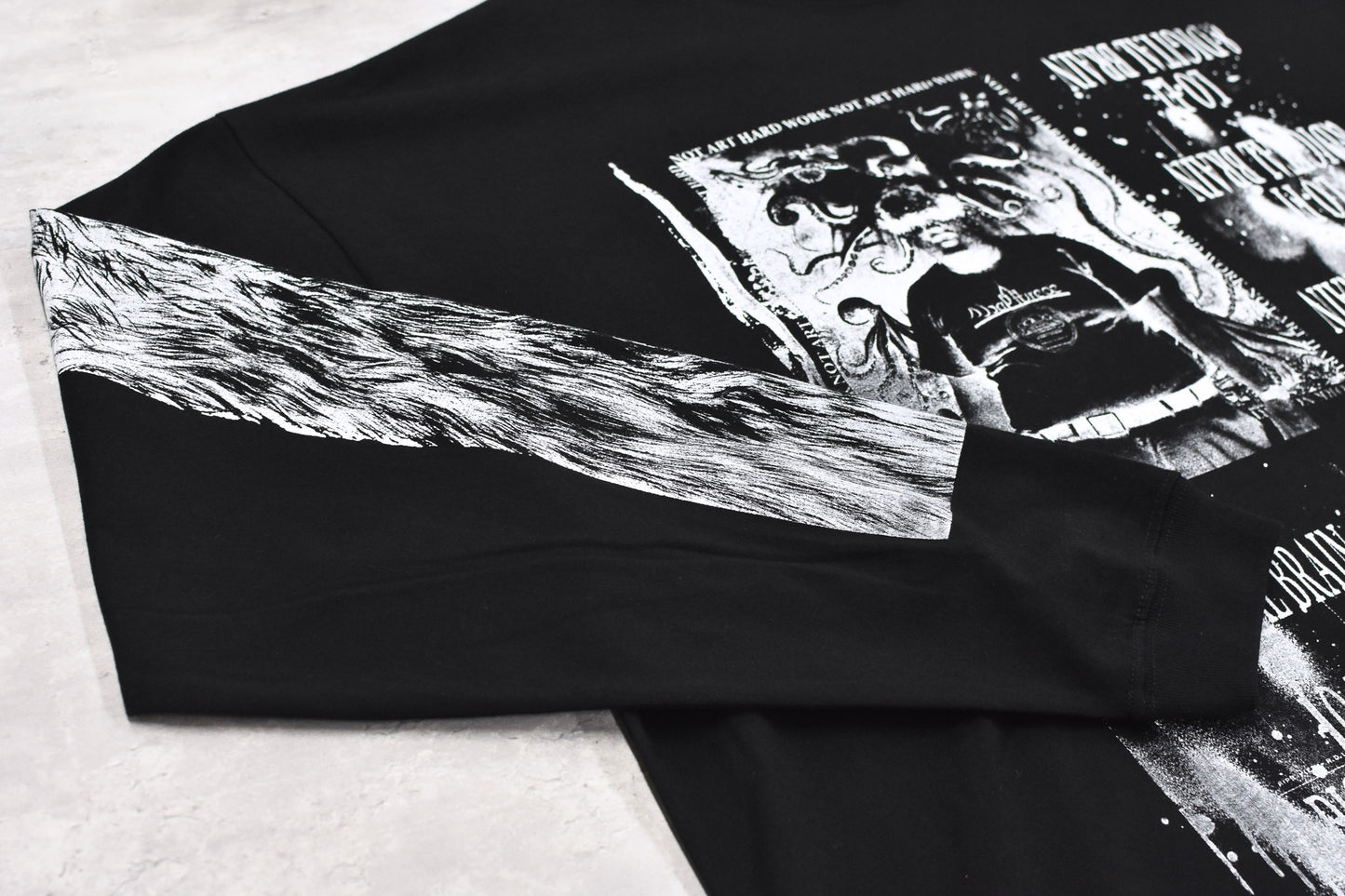 FUMEI / LO-FI & DIGITAL BRAIN L/S T-SHIRT - BLACK