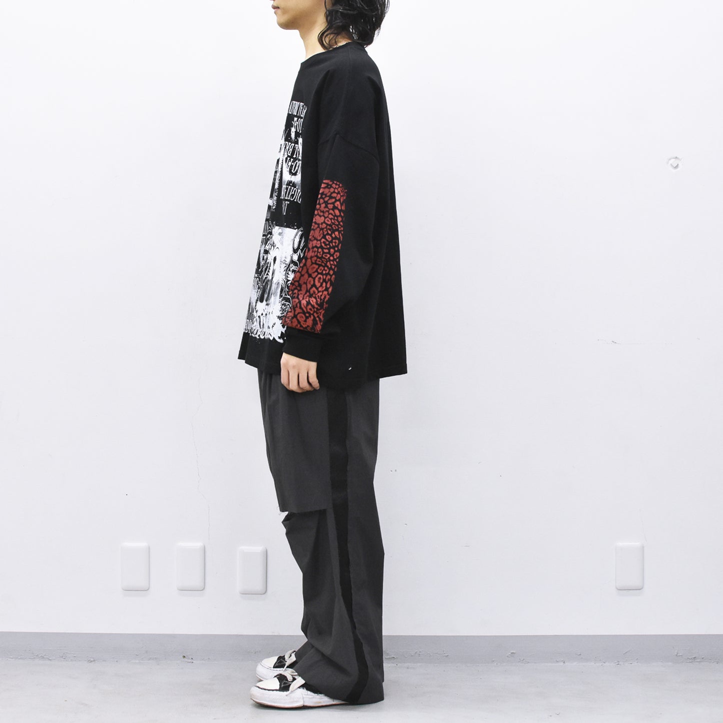 FUMEI / LO-FI & DIGITAL BRAIN L/S T-SHIRT - BLACK