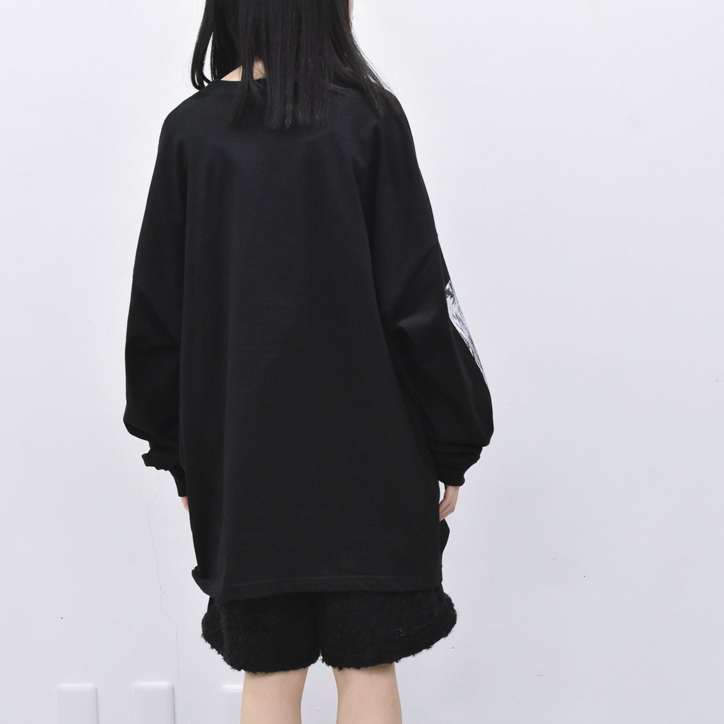 FUMEI / LO-FI & DIGITAL BRAIN L/S T-SHIRT - BLACK