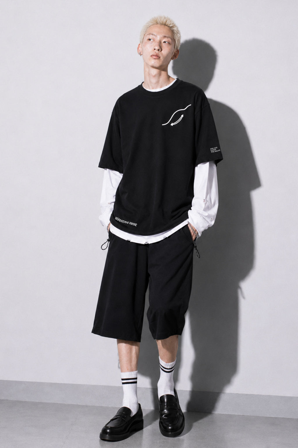 FUMEI / fake smile TEE - BLACK