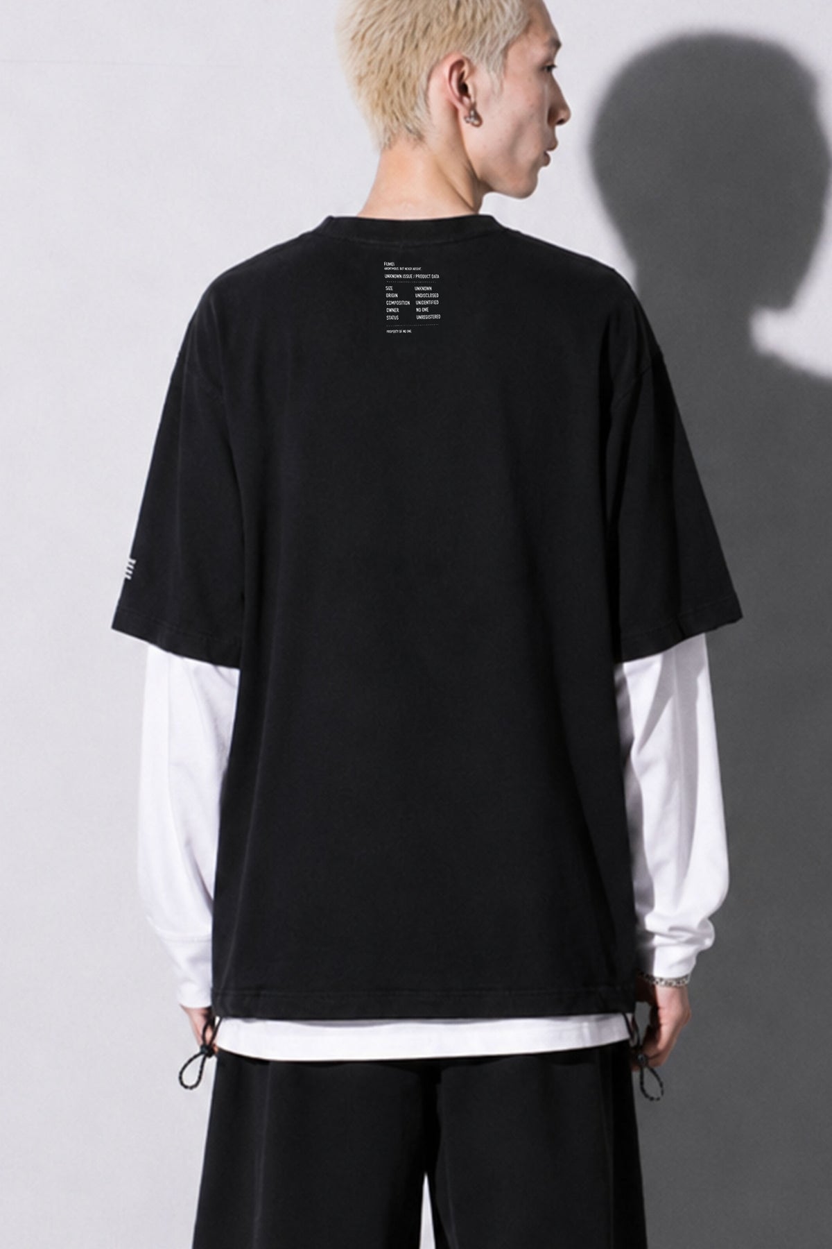 FUMEI / fake smile TEE - BLACK