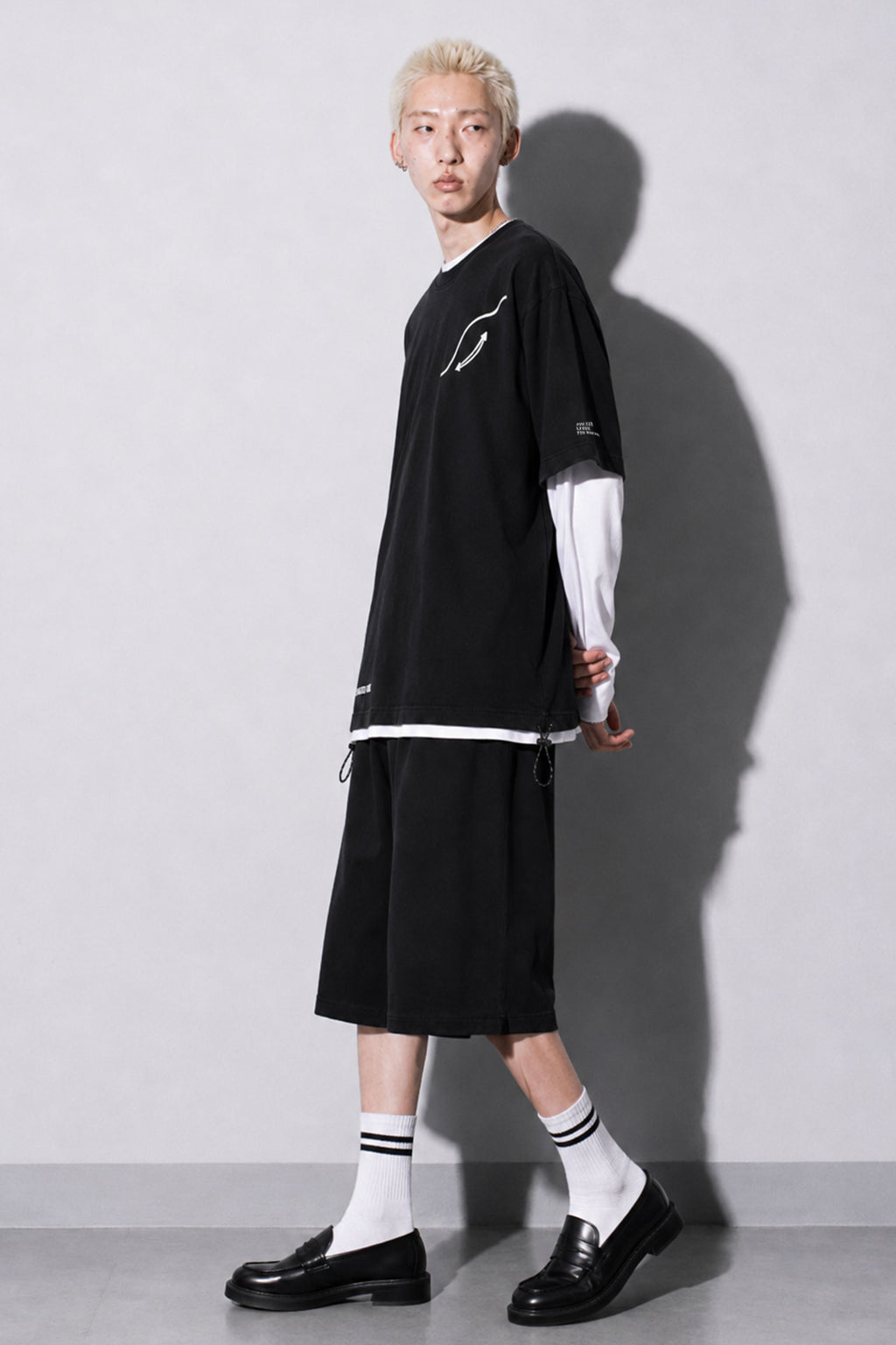 FUMEI / fake smile TEE - BLACK