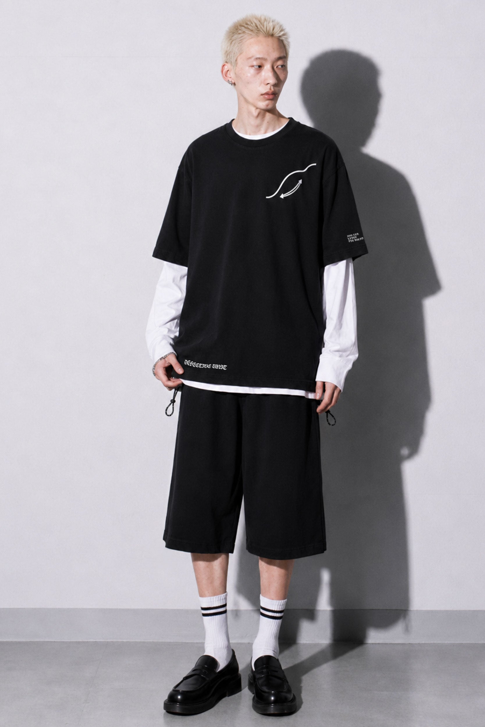 FUMEI / fake smile TEE - BLACK