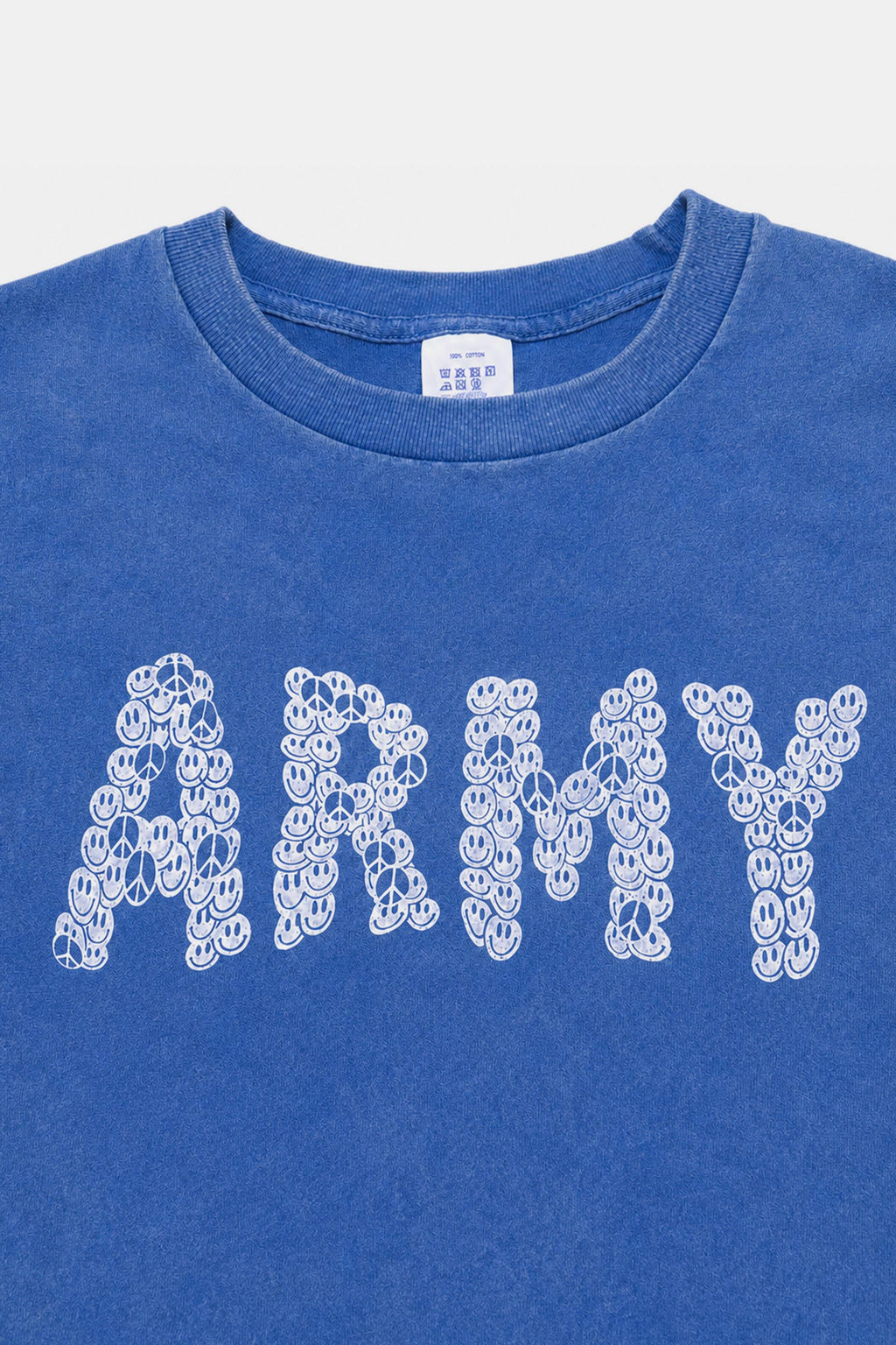 FUMEI / SMILE ARMY TEE - FADE BLUE