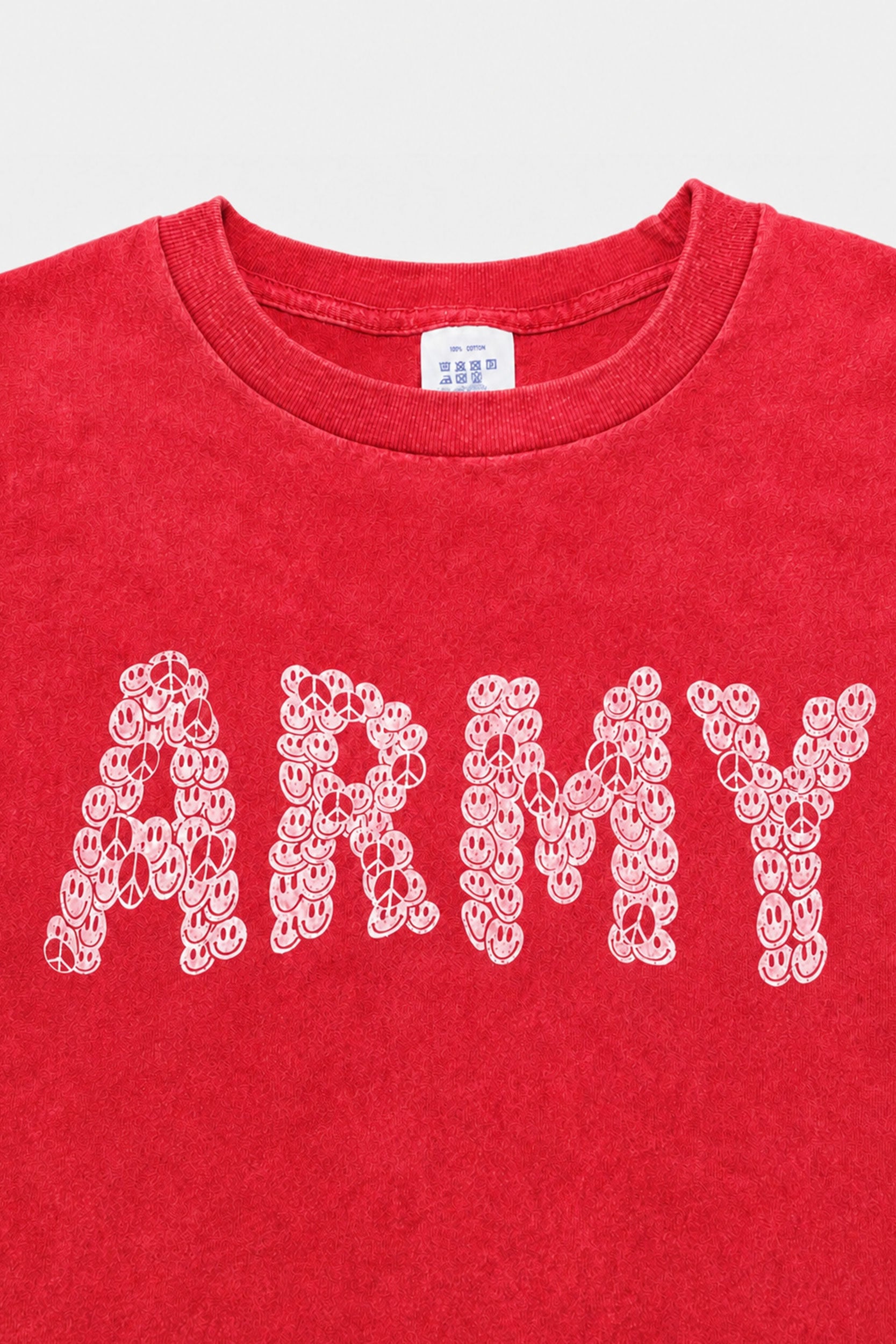 FUMEI / SMILE ARMY TEE - FADE RED