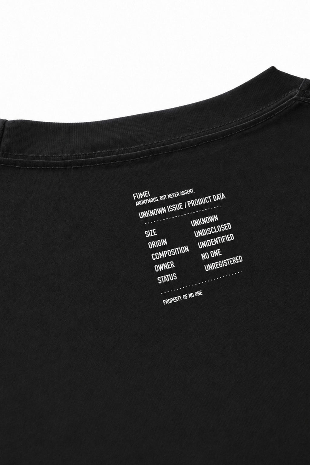 FUMEI / fake smile TEE - BLACK