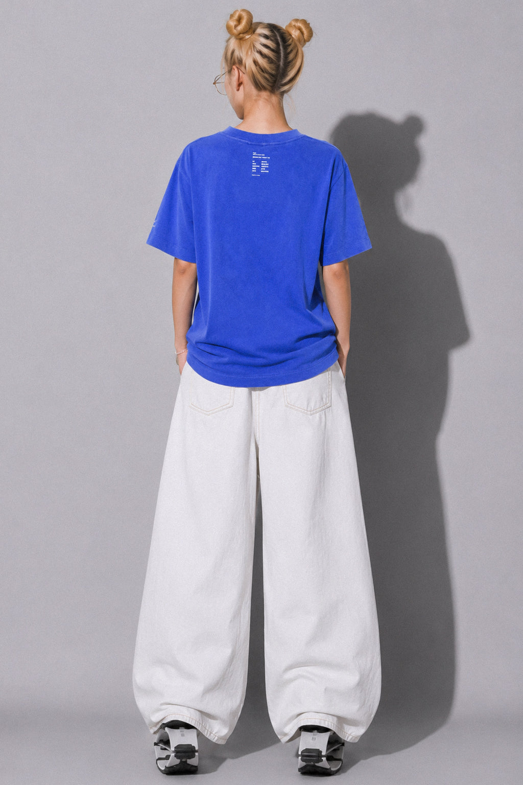 FUMEI / SMILE ARMY TEE - FADE BLUE