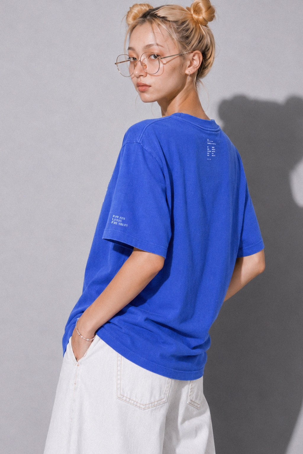 FUMEI / SMILE ARMY TEE - FADE BLUE