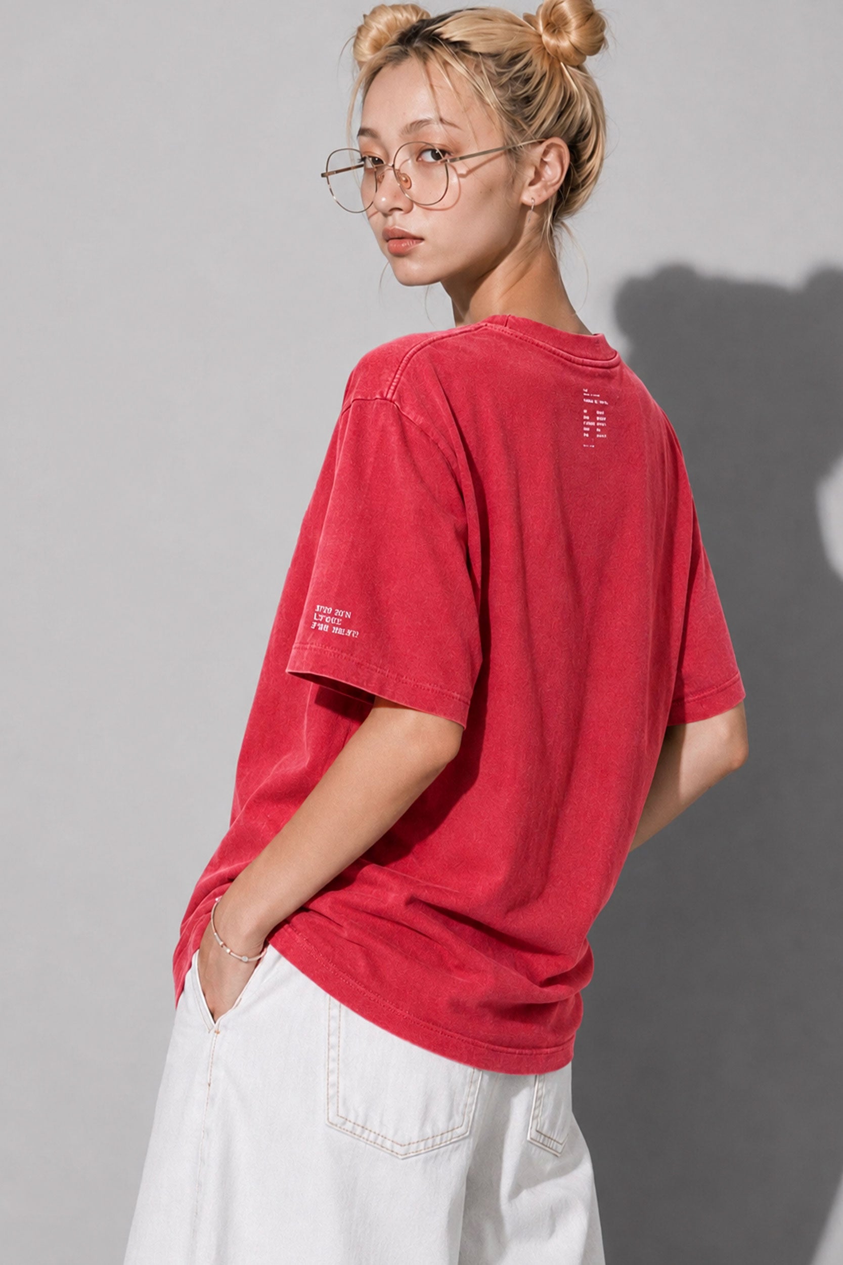 FUMEI / SMILE ARMY TEE - FADE RED