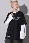 FUMEI / fake smile TEE - BLACK