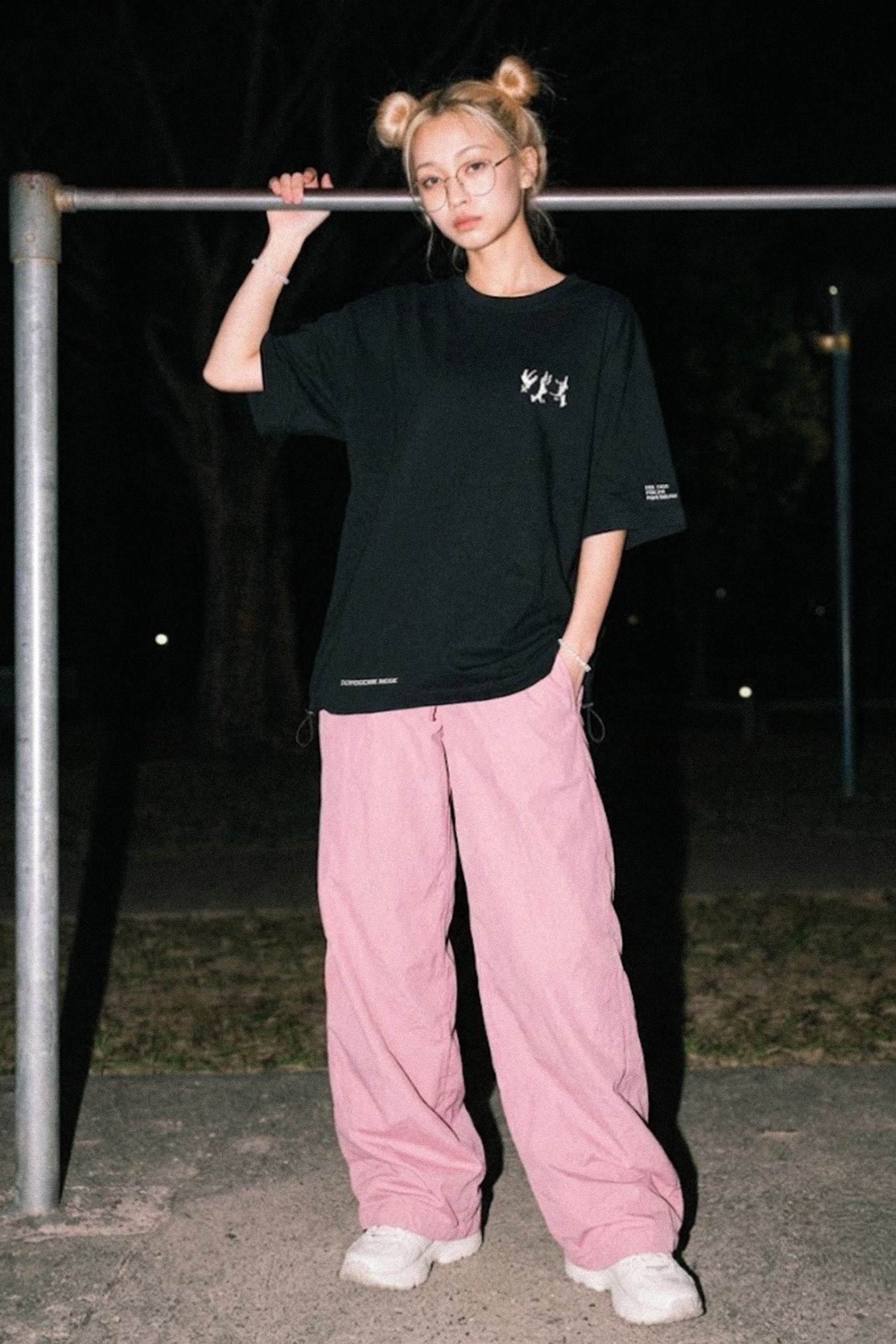 FUMEI / FALLING SHEEP TEE - BLACK