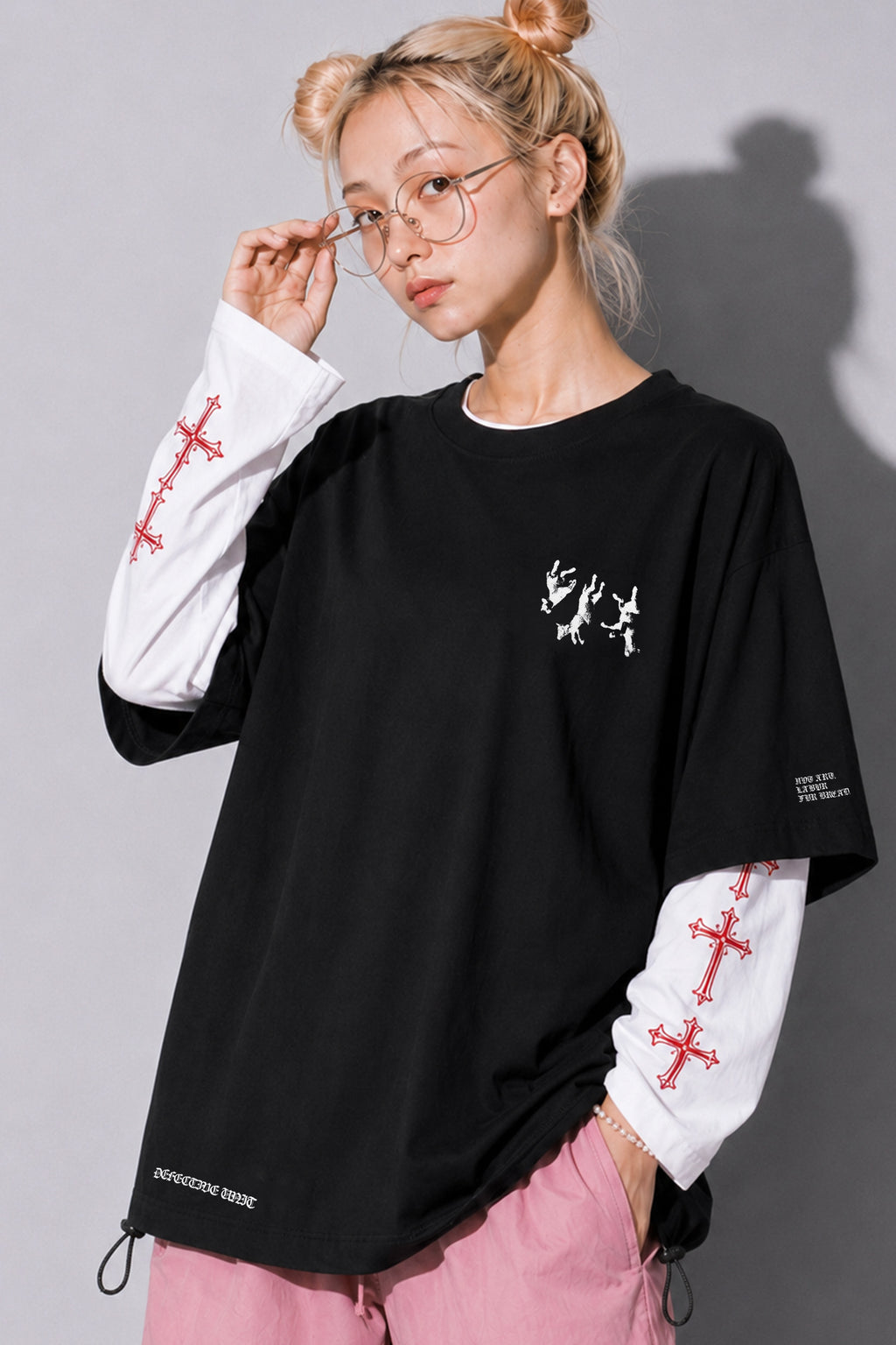 FUMEI / FALLING SHEEP TEE - BLACK