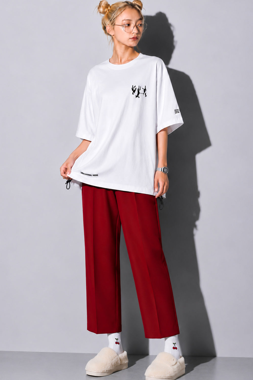 FUMEI / FALLING SHEEP TEE - WHITE