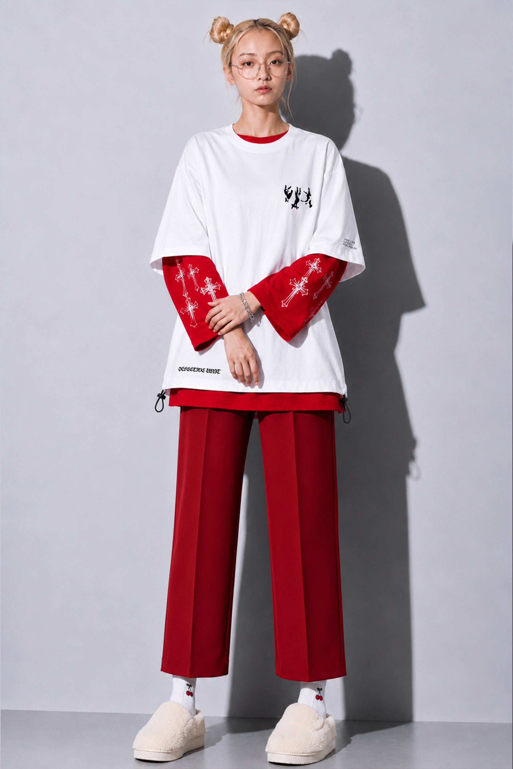 FUMEI / FALLING SHEEP TEE - WHITE