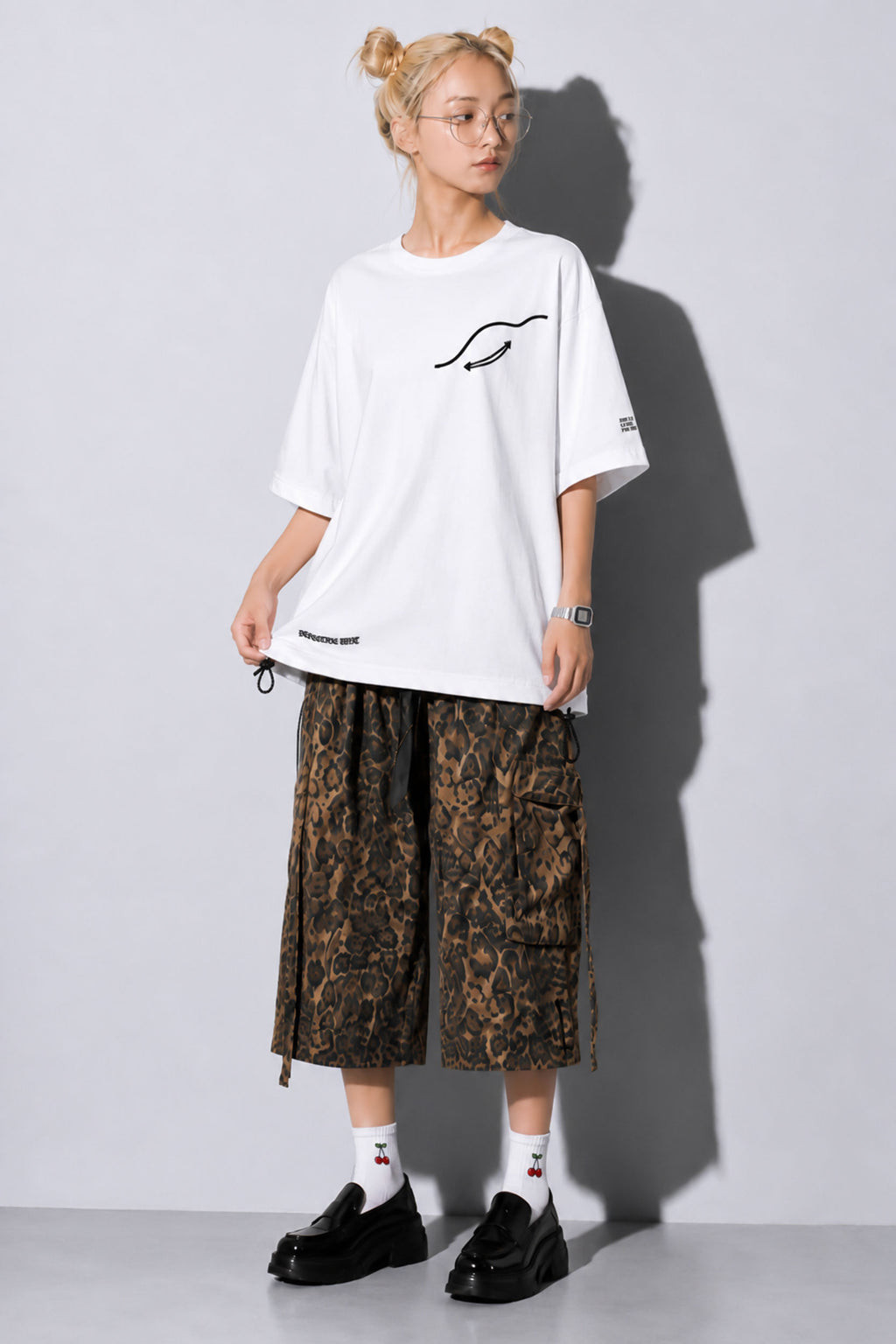 FUMEI / fake smile TEE - WHITE