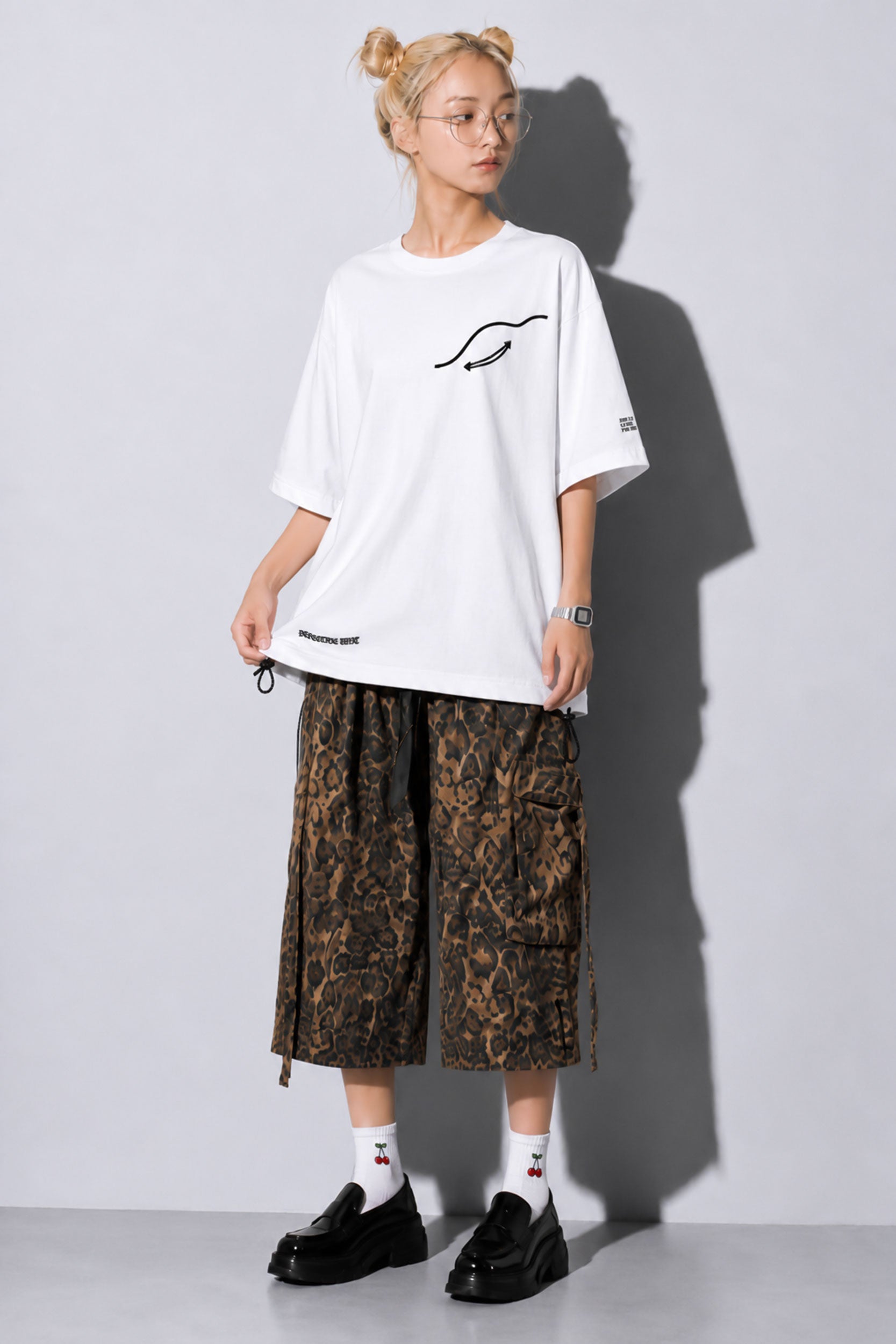 FUMEI / fake smile TEE - WHITE