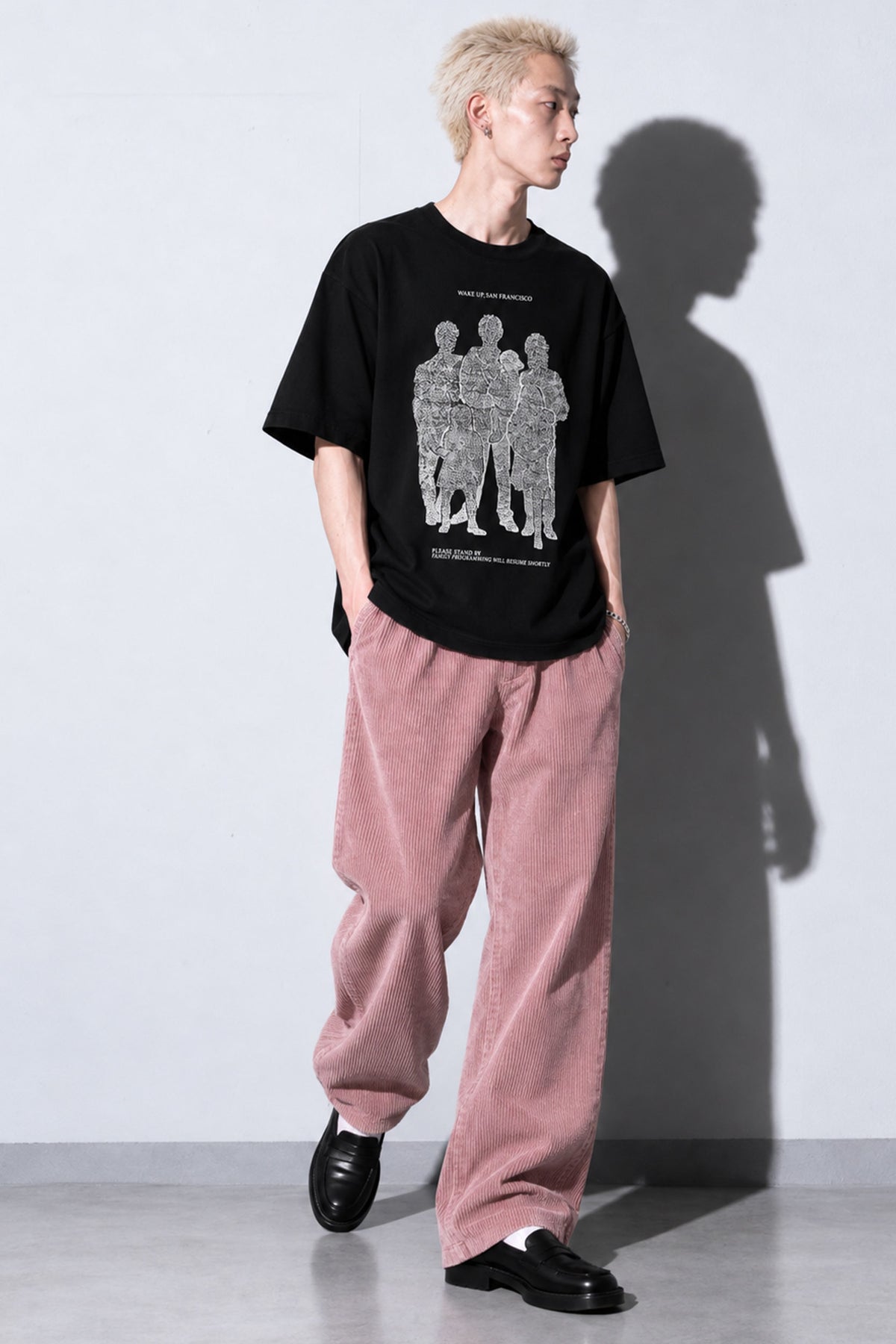 FUMEI / WAKE UP SANFRANCISCO TEE - BLACK
