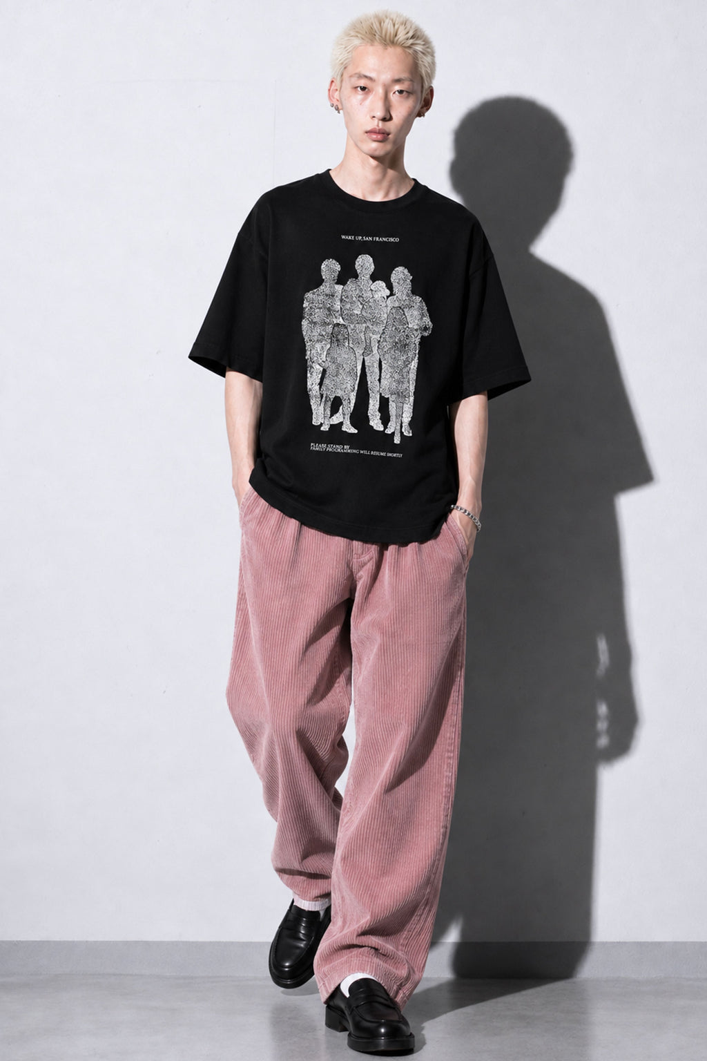 FUMEI / WAKE UP SANFRANCISCO TEE - BLACK