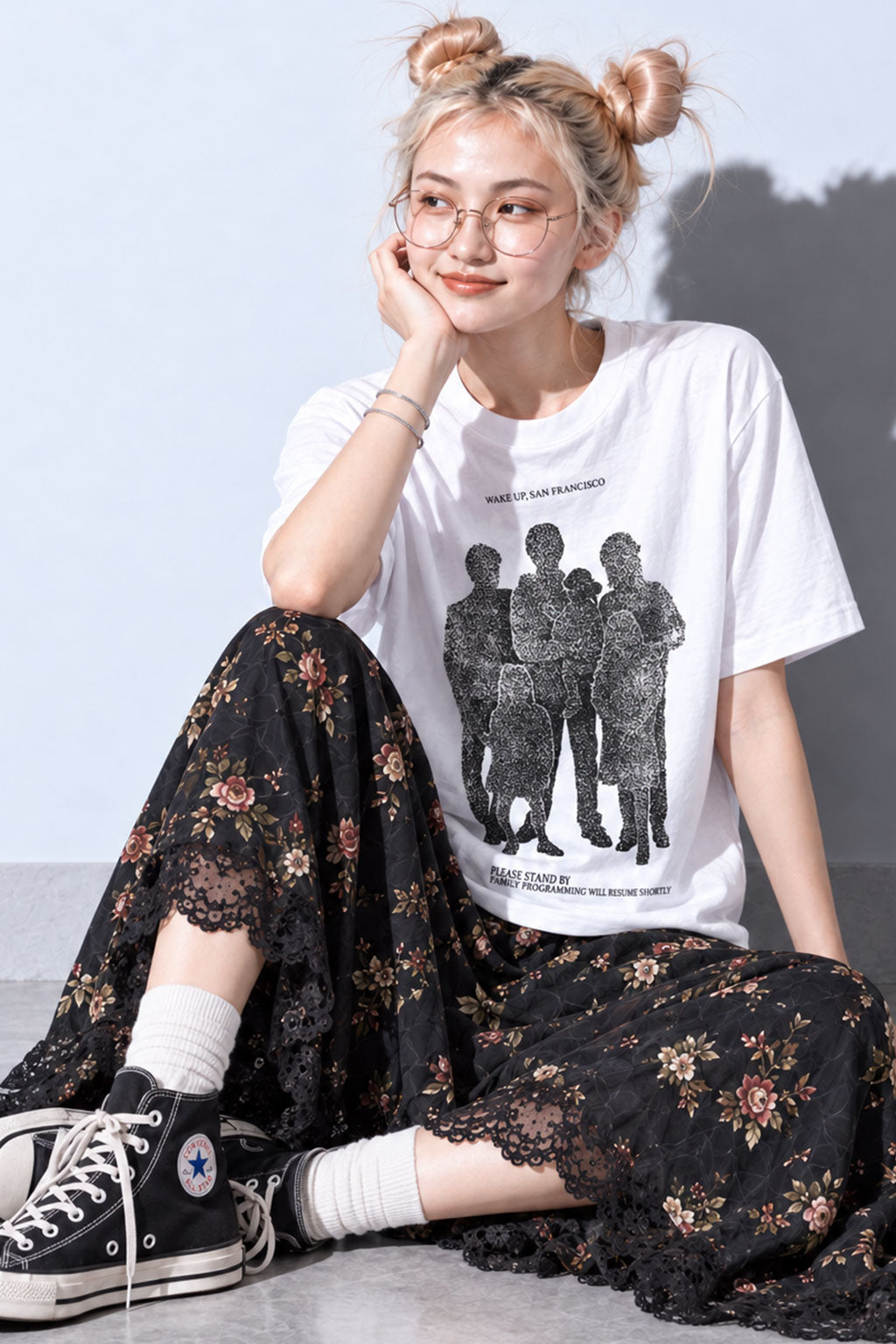 FUMEI / WAKE UP SANFRANCISCO TEE - WHITE