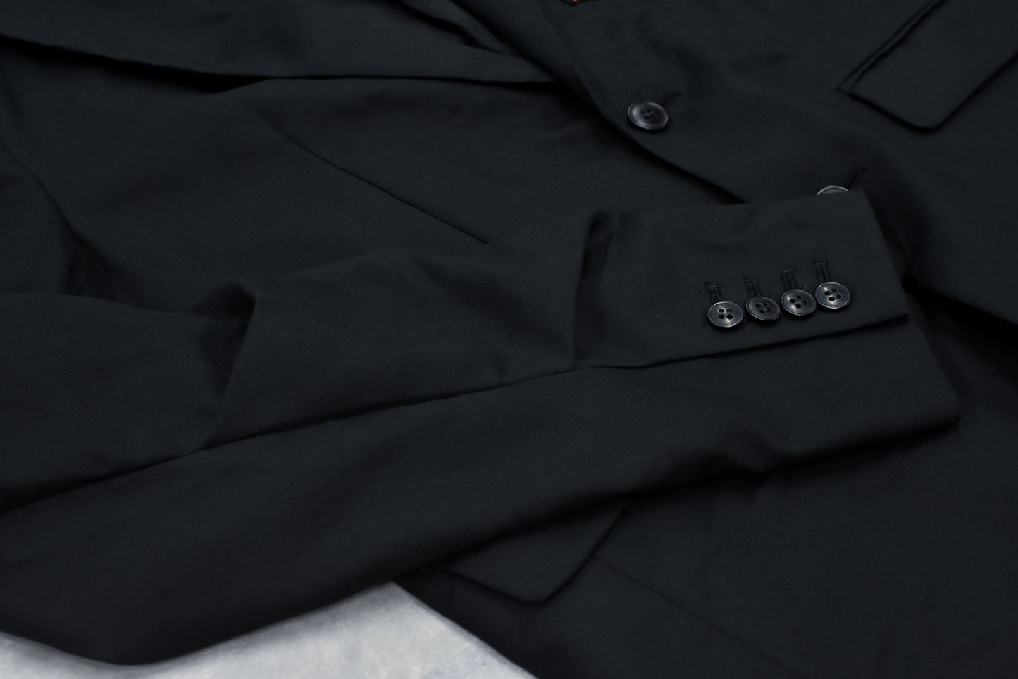 NewRose / Tuck Sleeve Jacket hand embroidery  - BLACK