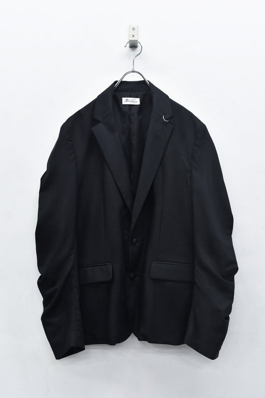 NewRose / Tuck Sleeve Jacket - BLACK