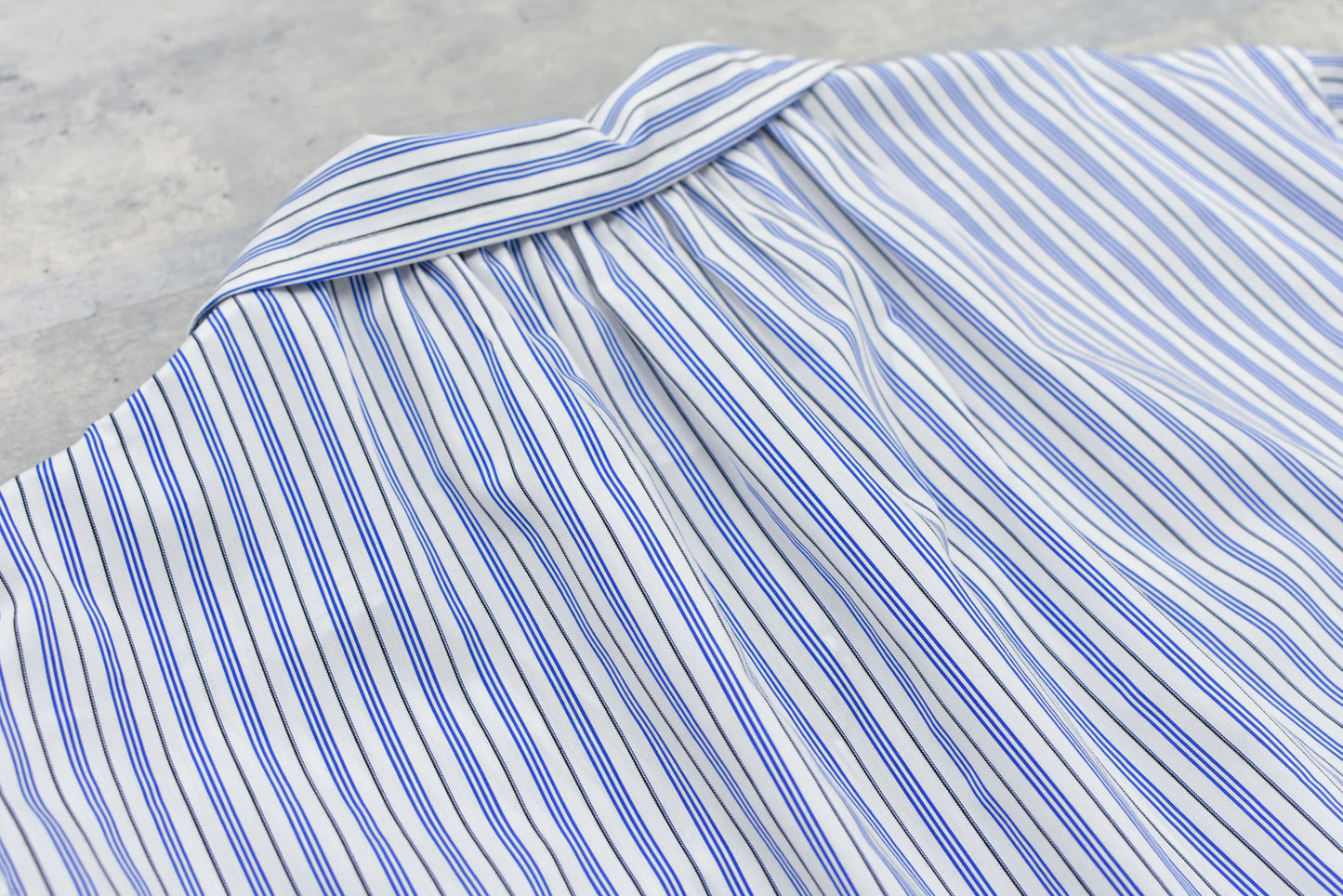 NewRose / Pajama Jacket Embroidery Print - BLUE STRIPE