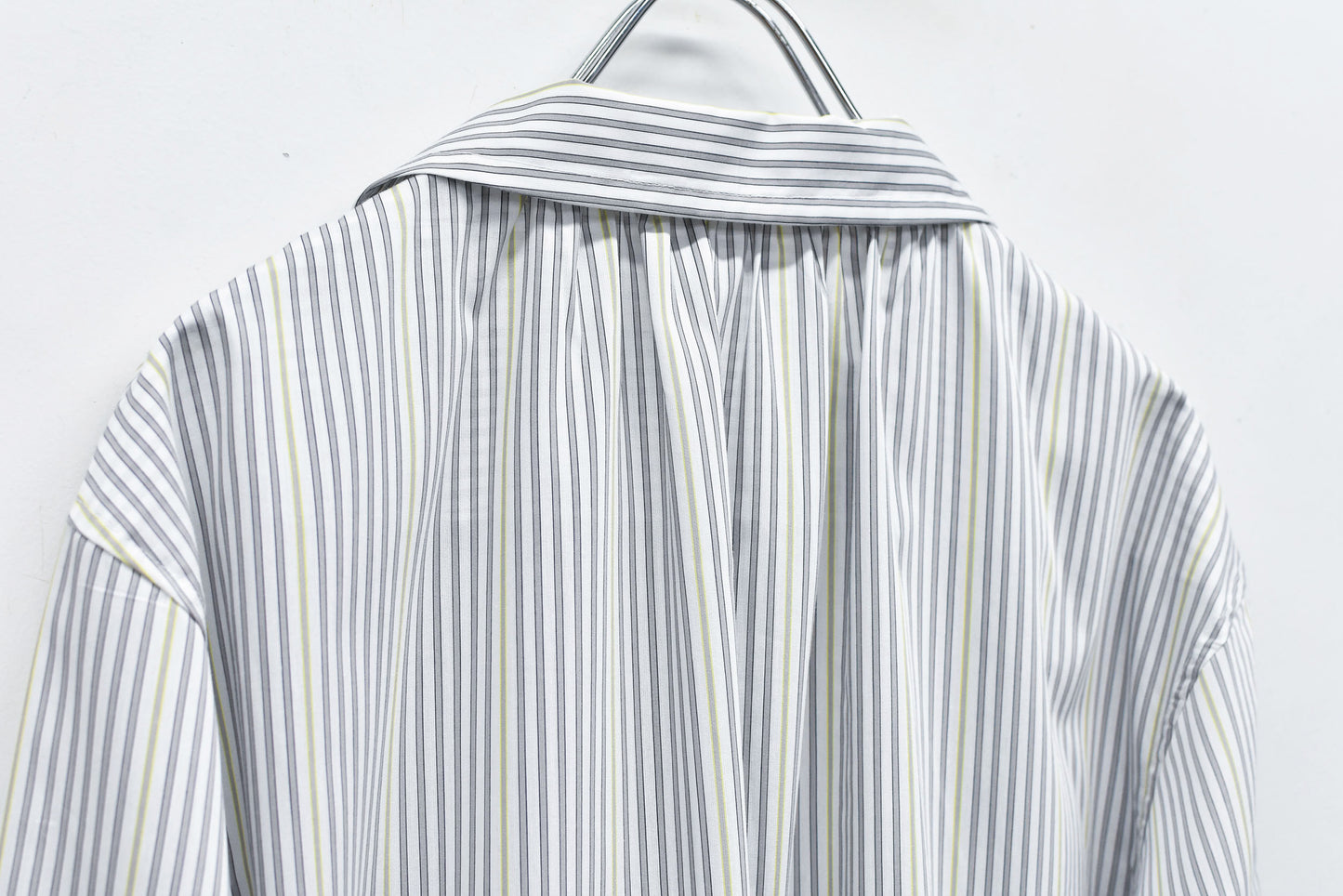 NewRose / Pajama Jacket Embroidery Print - GRAY STRIPE