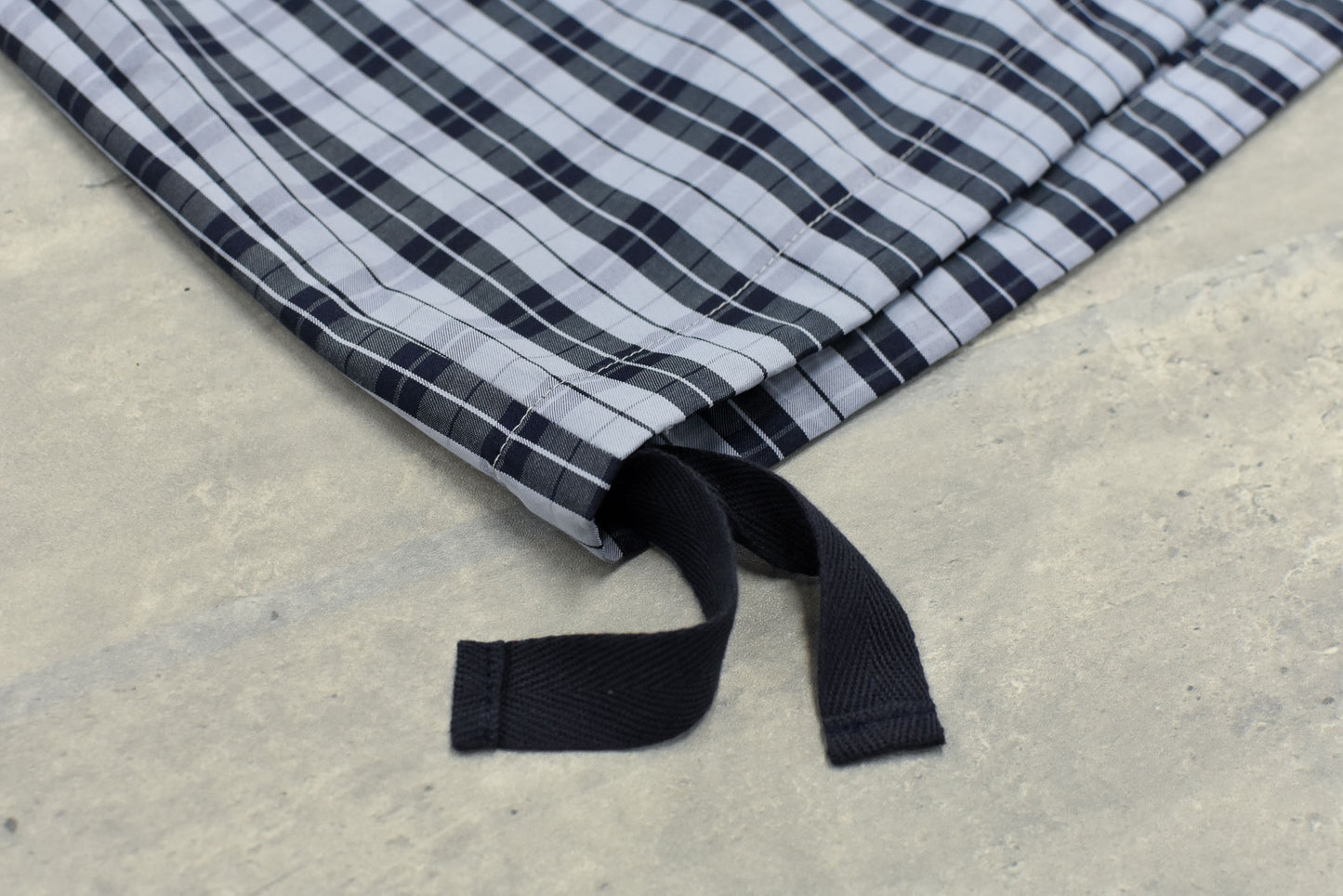 NewRose / Pajama Shorts Embroidery - BLUE CHECK