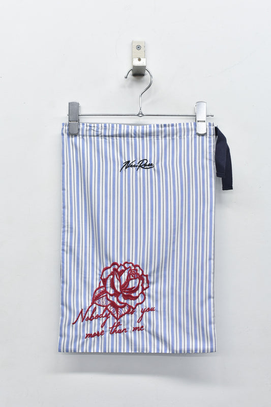 NewRose / Pajamas Bag Embroidery - BLUE STRIPE