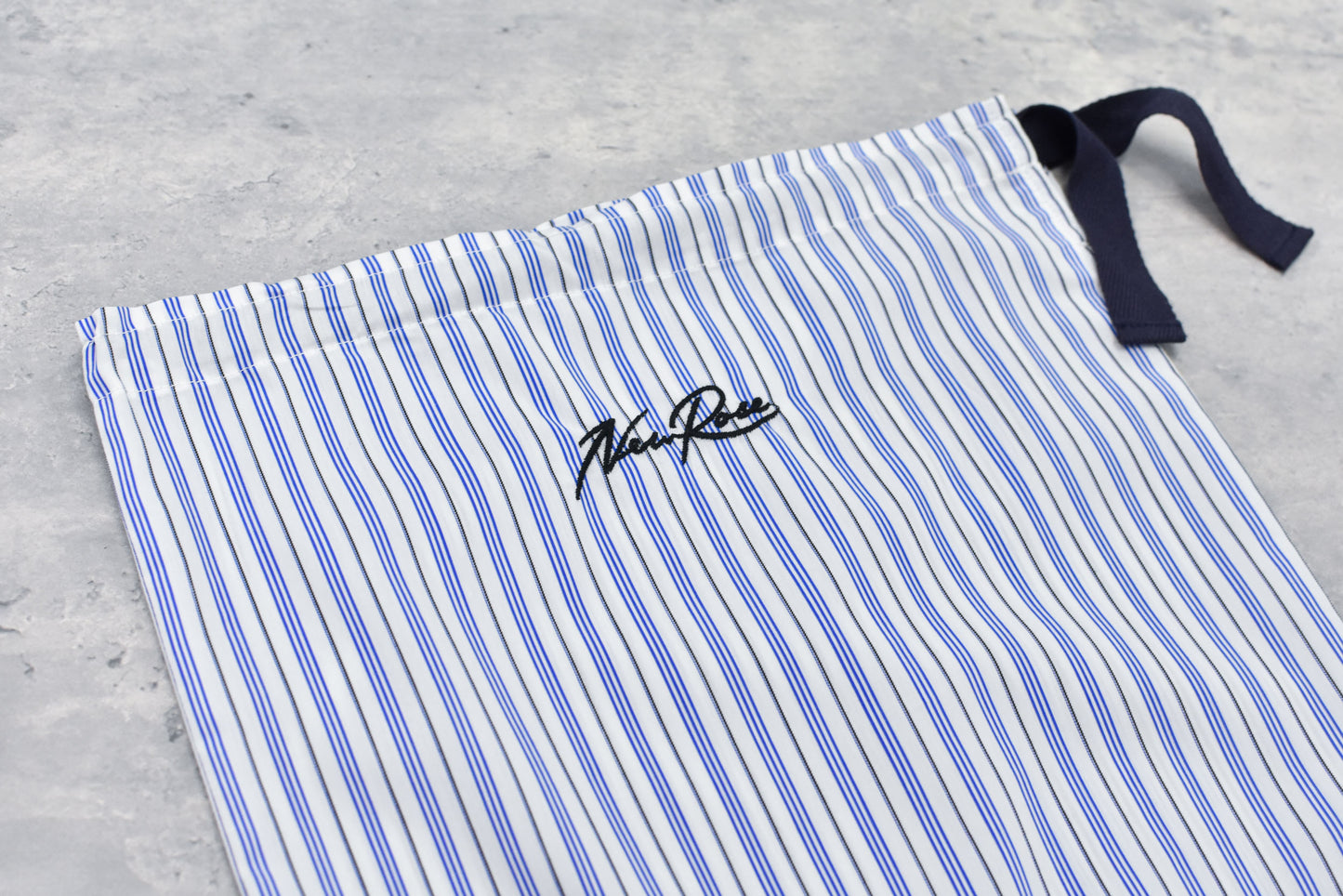 NewRose / Pajamas Bag Embroidery - BLUE STRIPE