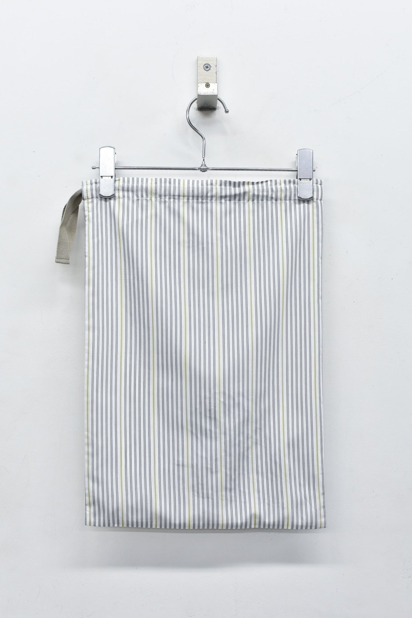 NewRose / Pajamas Bag Embroidery - GRAY STRIPE