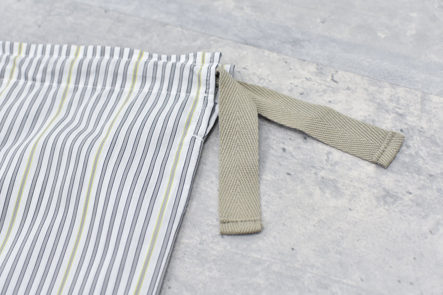 NewRose / Pajamas Bag Embroidery - GRAY STRIPE