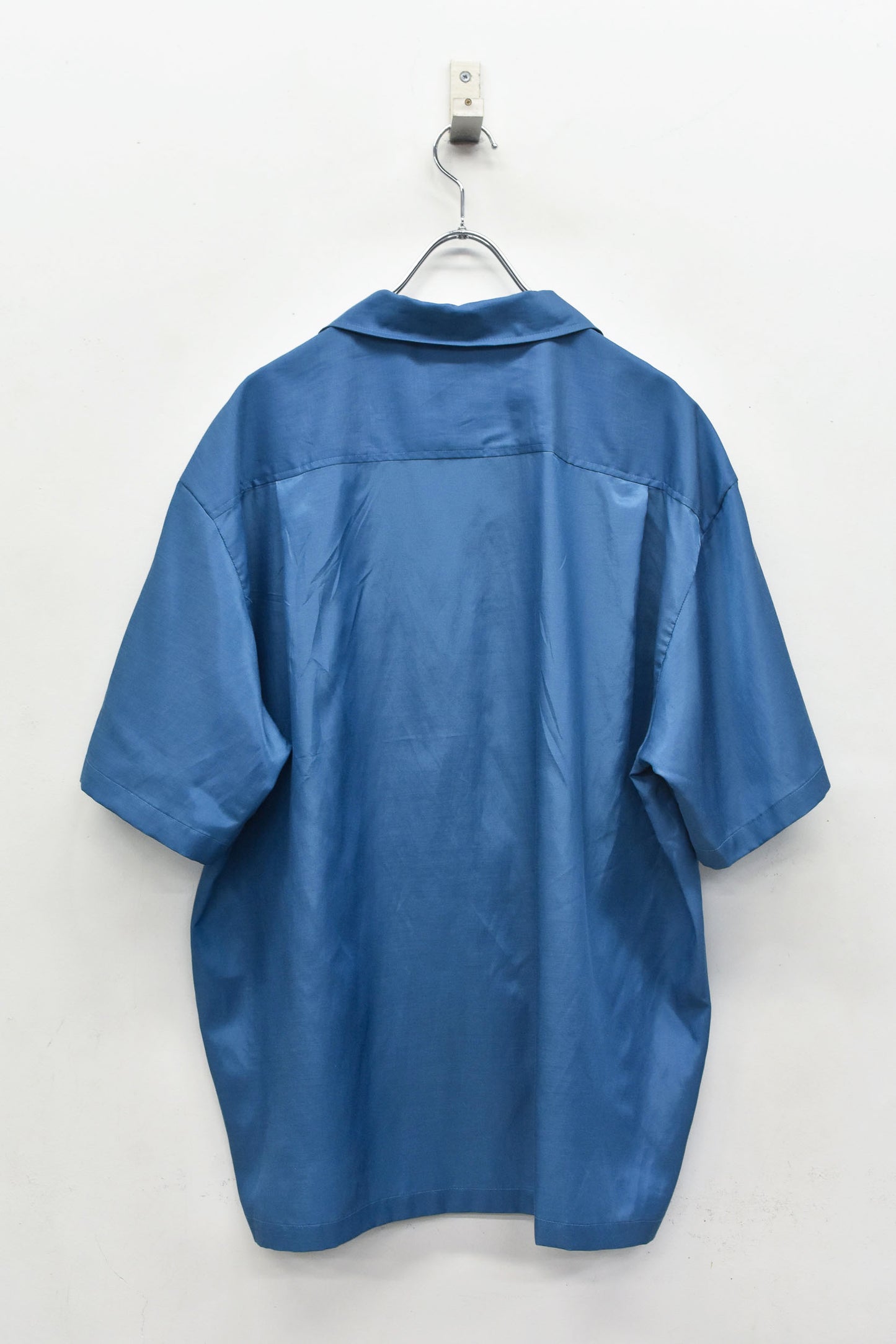 NewRose / Embroidery Wrinklework Shirt - BLUE