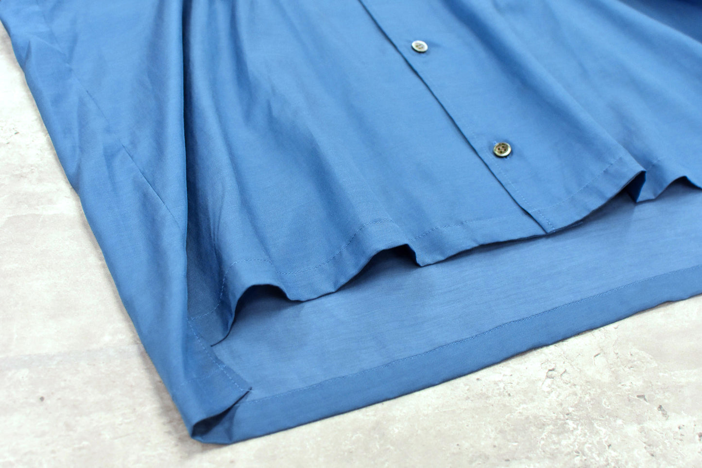 NewRose / Embroidery Wrinklework Shirt - BLUE