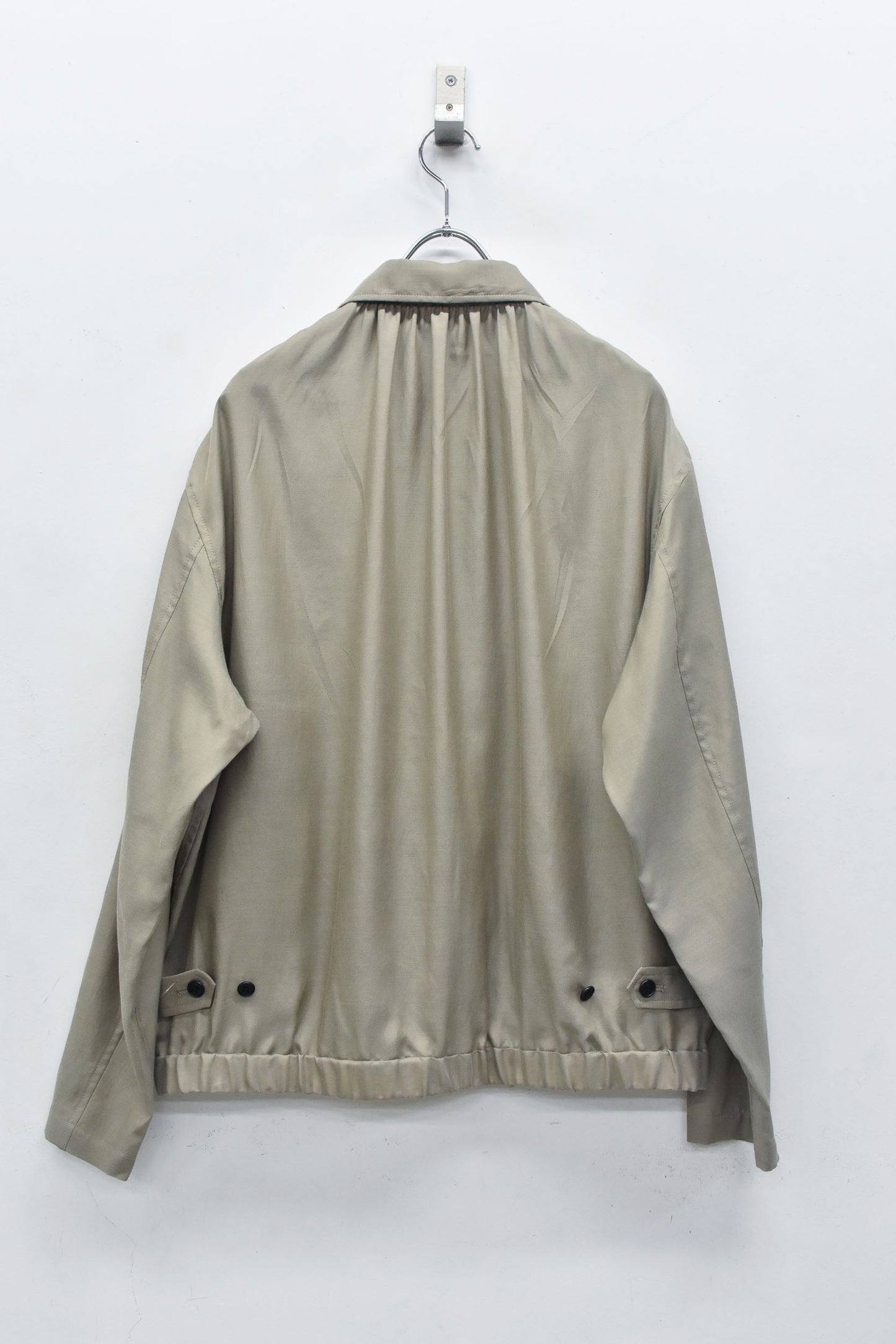 NewRose / Embroidery Wrinklework Blouson - BROWN BEIGE