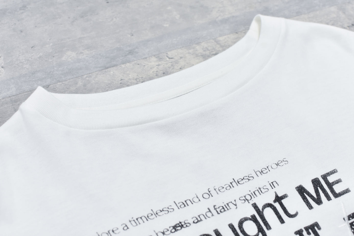 NewRose / Letter Embroidery Long Sleeve Shirt - OFF WHITE