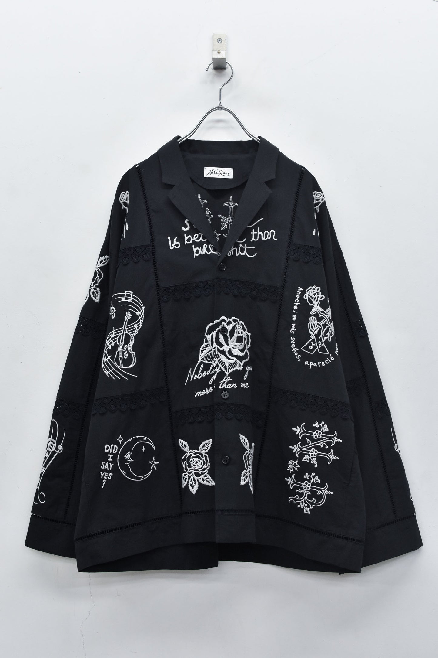 NewRose / Ladder Race×Embroidery Jacket - BLACK