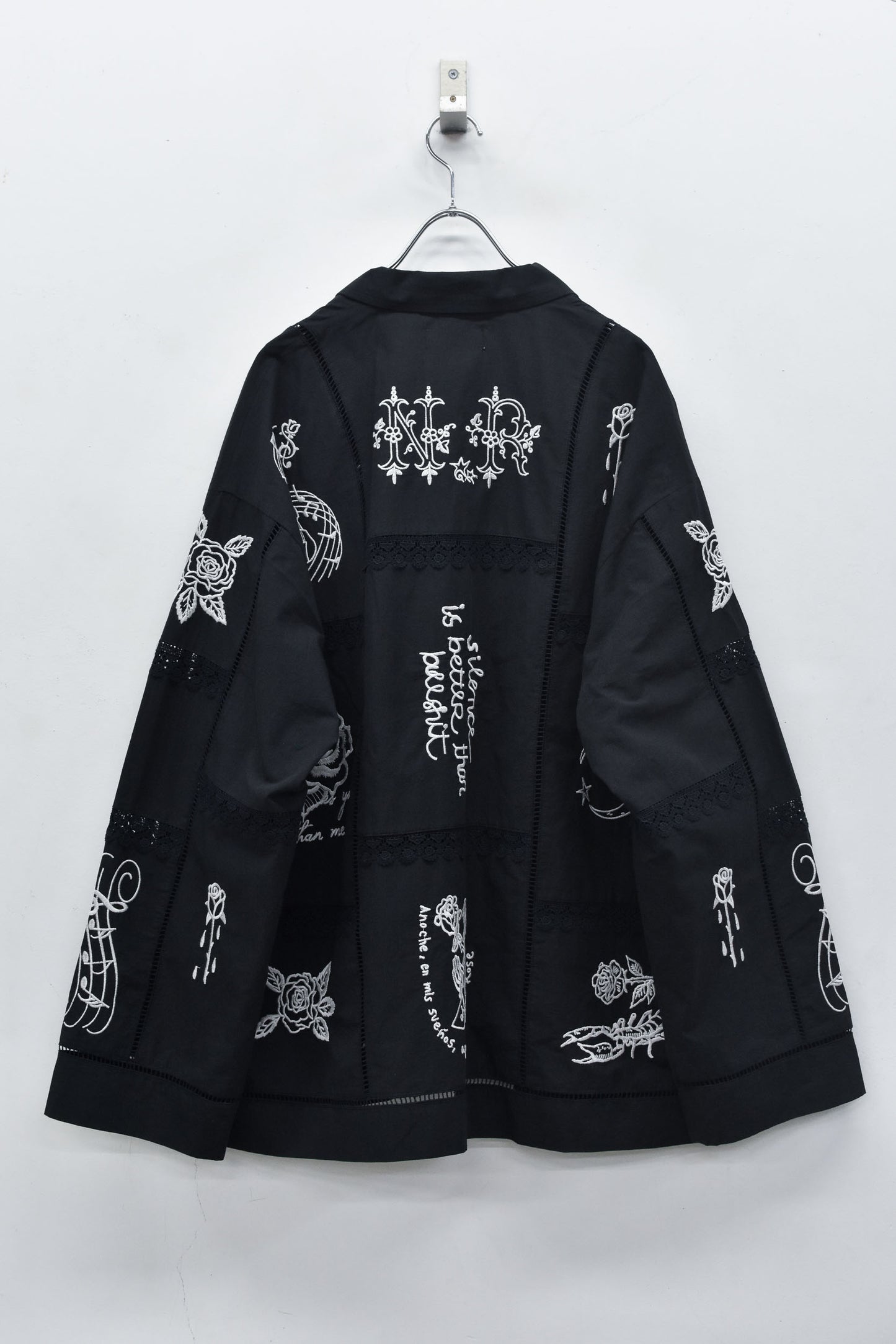 NewRose / Ladder Race×Embroidery Jacket - BLACK