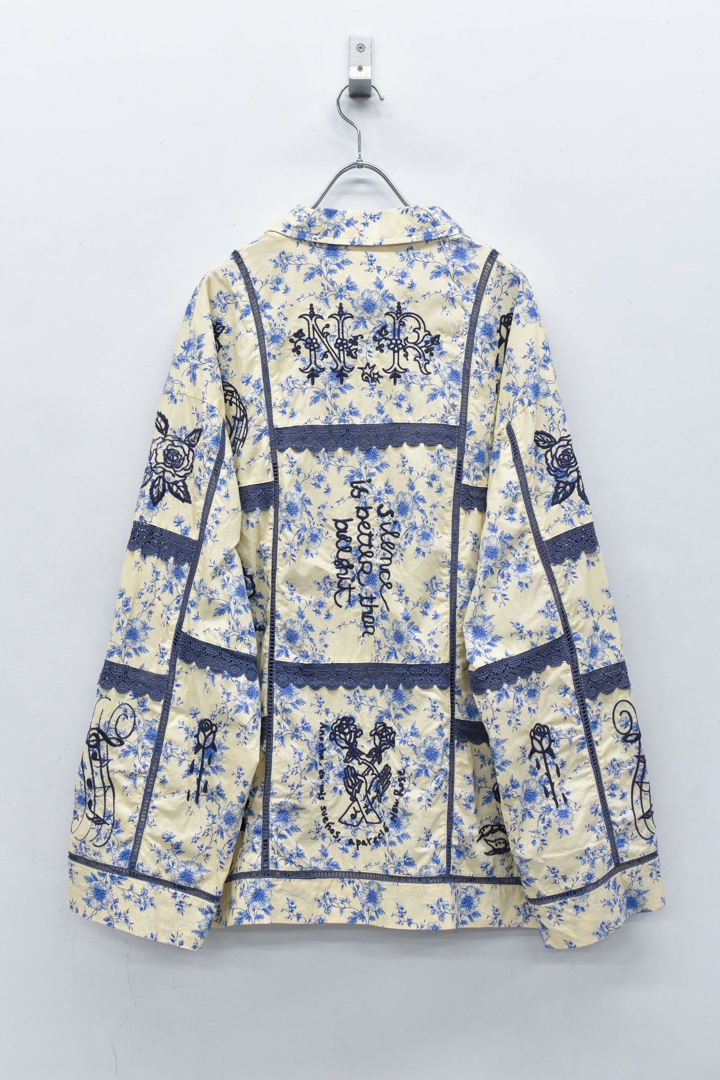 NewRose / Ladder Race×Embroidery Jacket - BLUE FLOWER