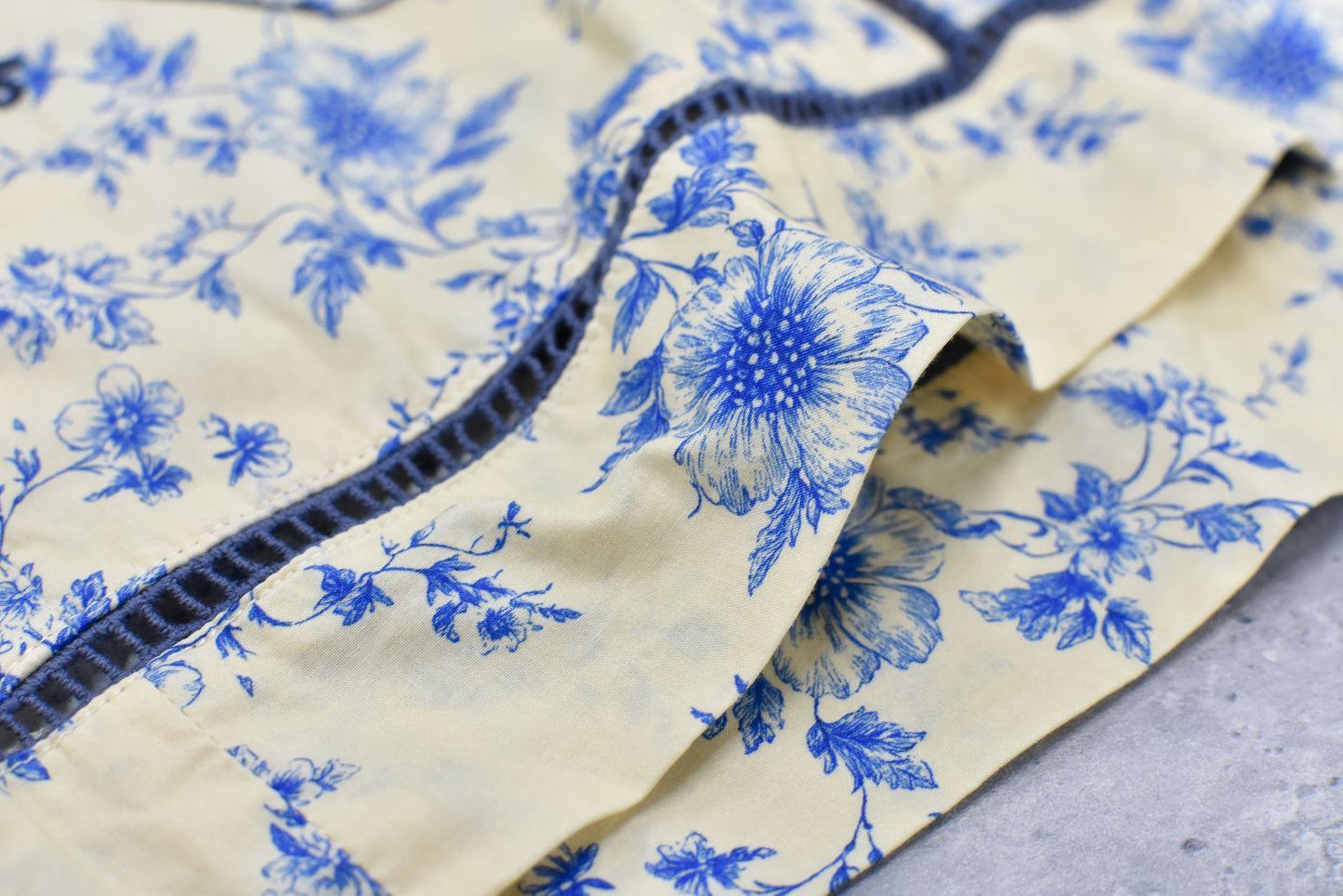 NewRose / Ladder Race×Embroidery Jacket - BLUE FLOWER