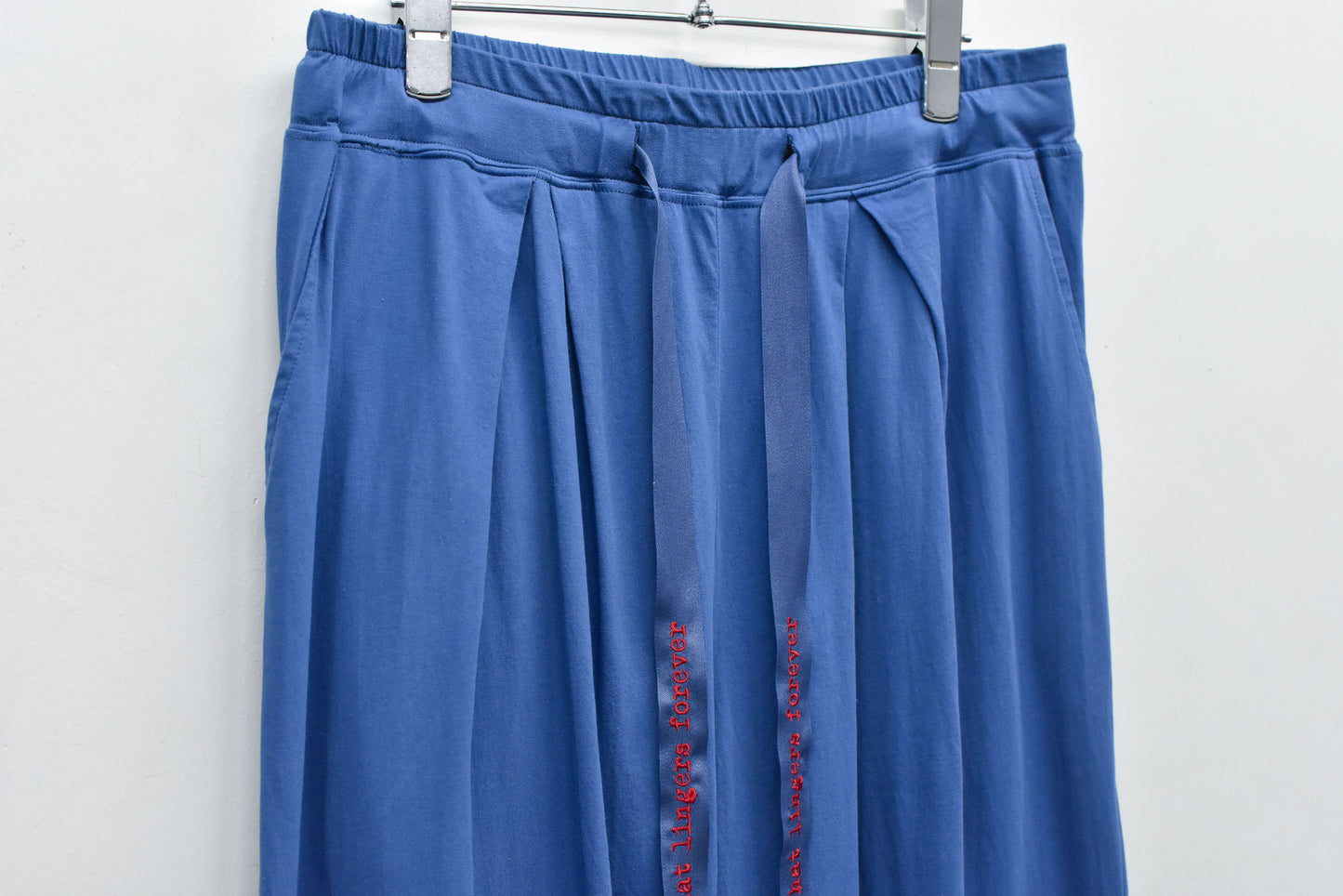 NewRose / Jersey Tuck Pants - SMOKE BLUE