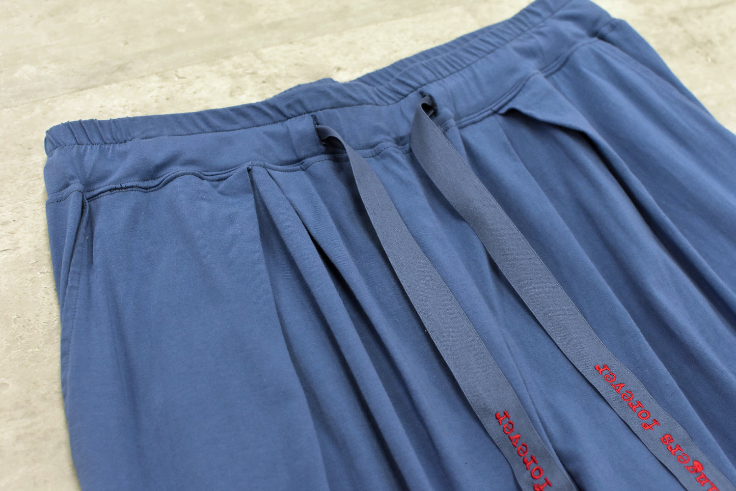 NewRose / Jersey Tuck Pants - SMOKE BLUE