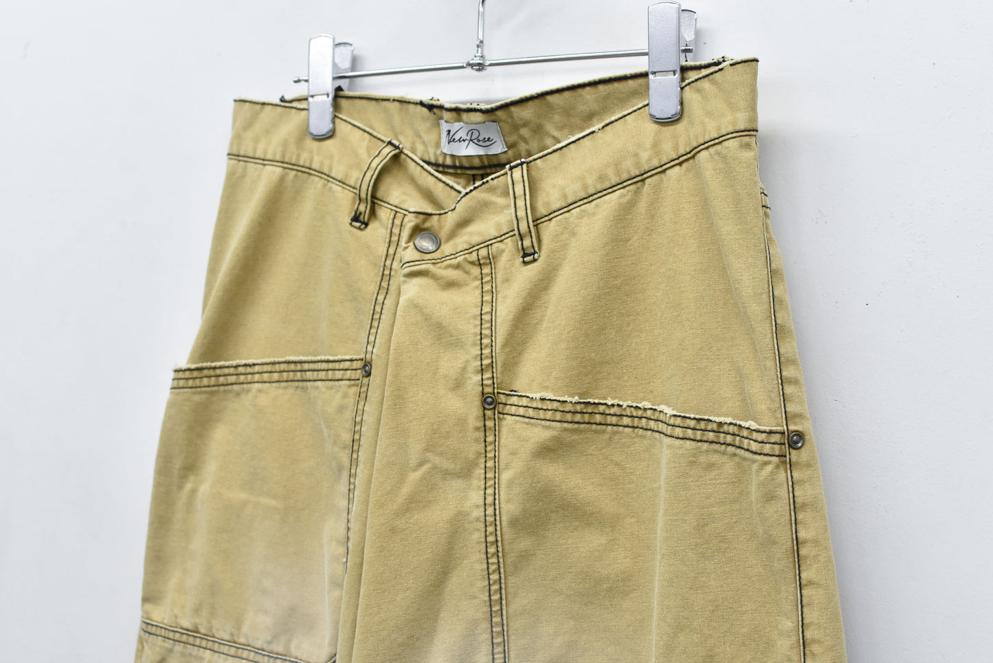 NewRose / Fold The Waist Pants - BEIGE
