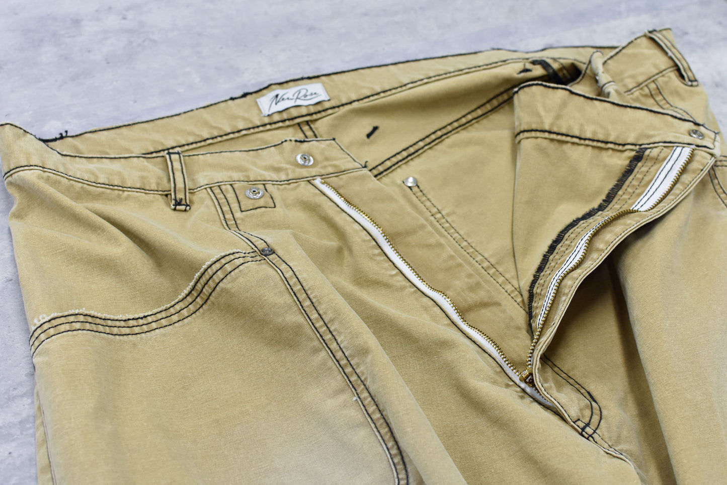 NewRose / Fold The Waist Pants - BEIGE