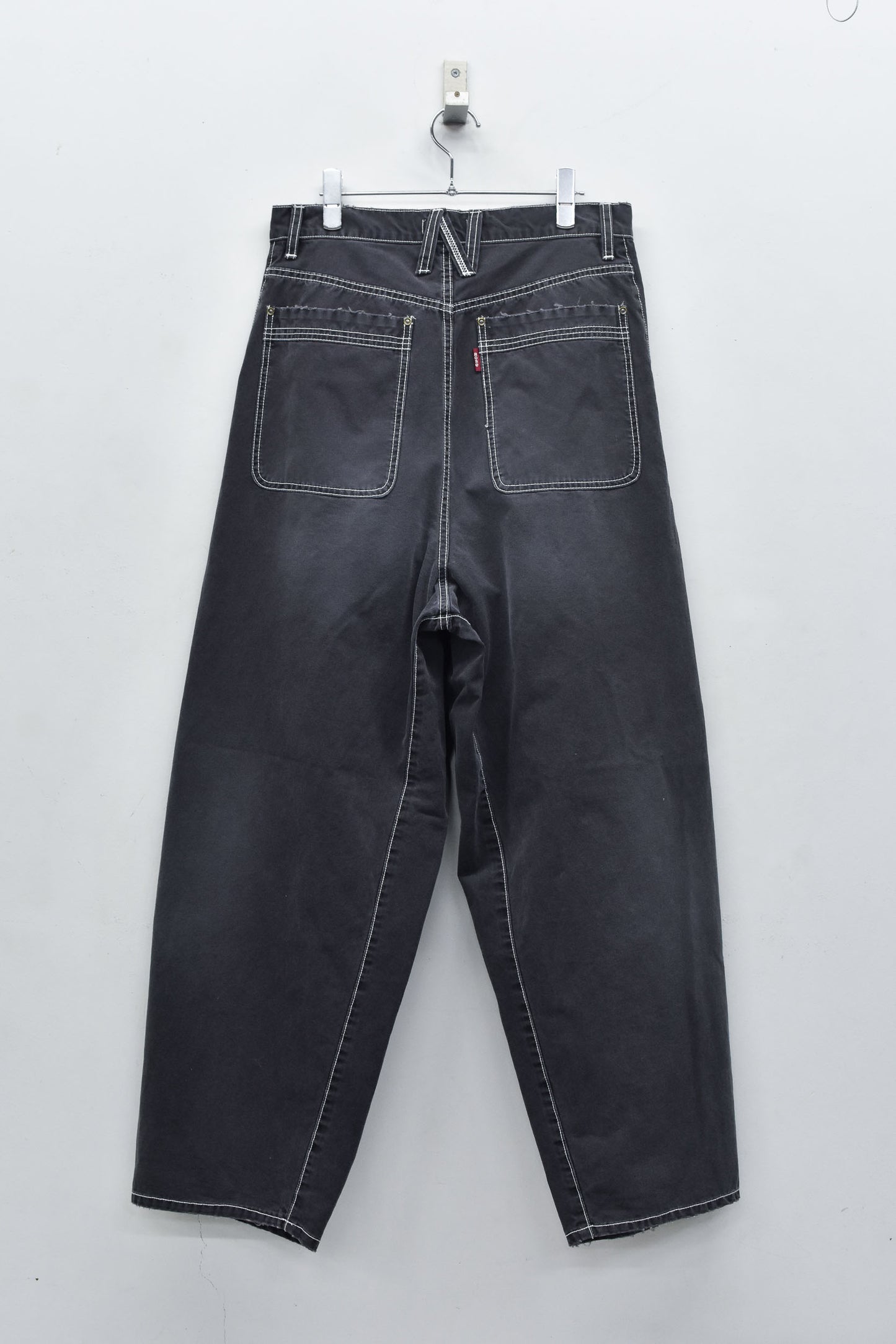 NewRose / Fold The Waist Pants - BLACK