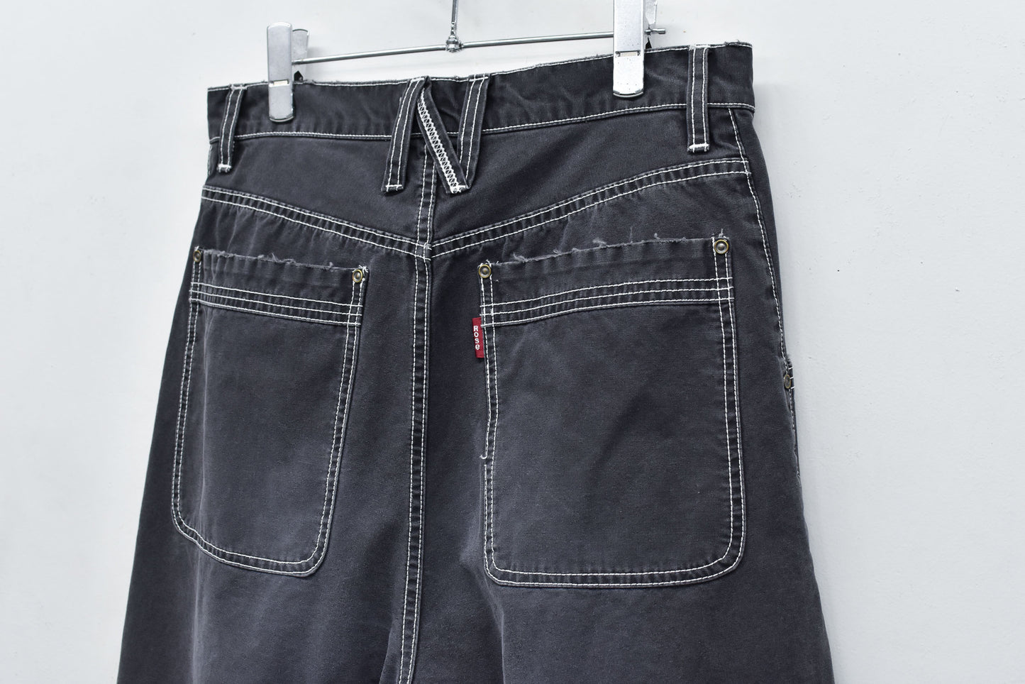 NewRose / Fold The Waist Pants - BLACK