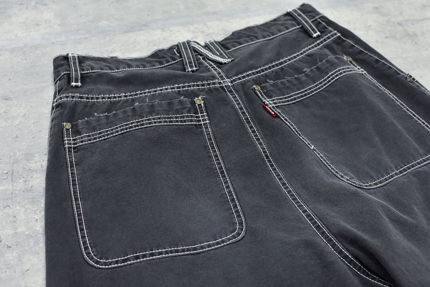 NewRose / Fold The Waist Pants - BLACK