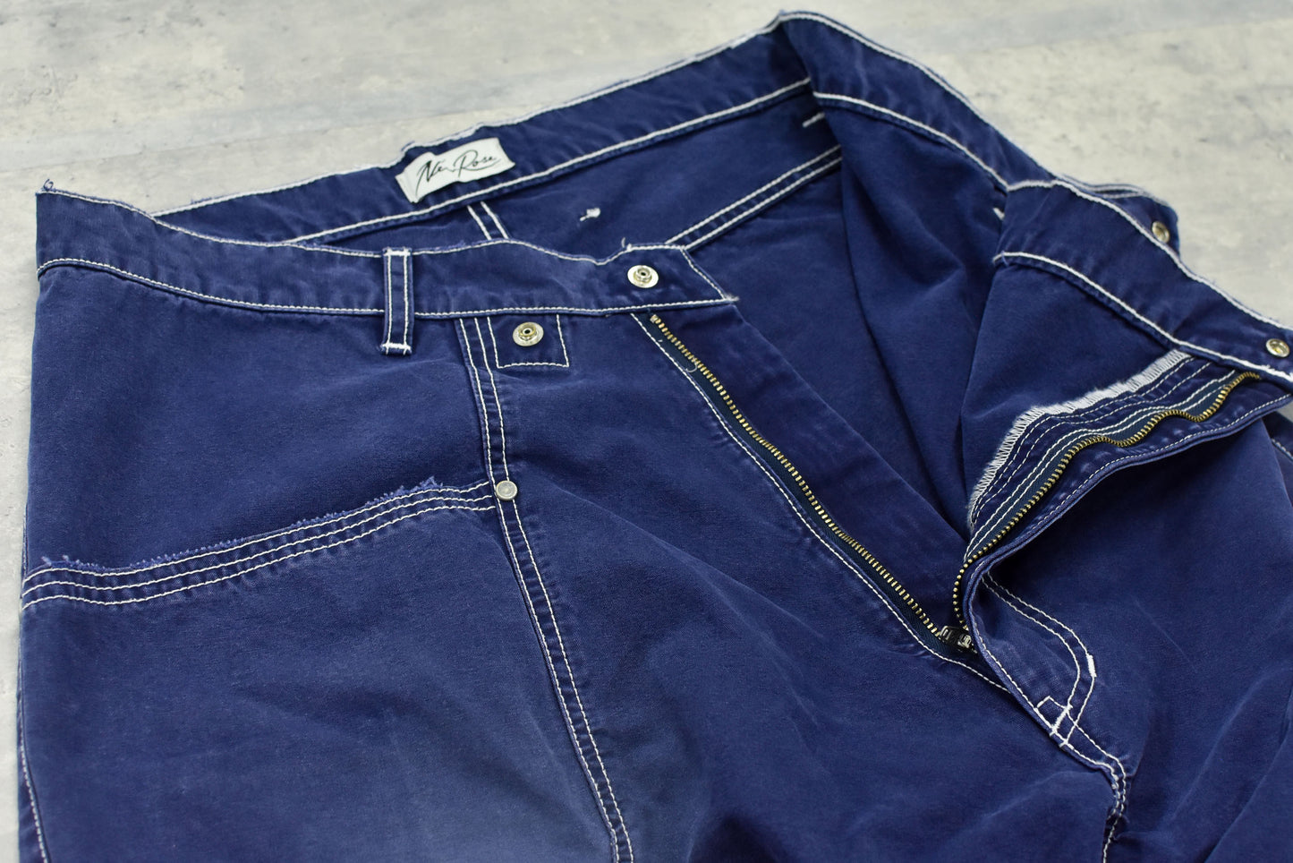 NewRose / Fold The Waist Pants - BLUE NAVY