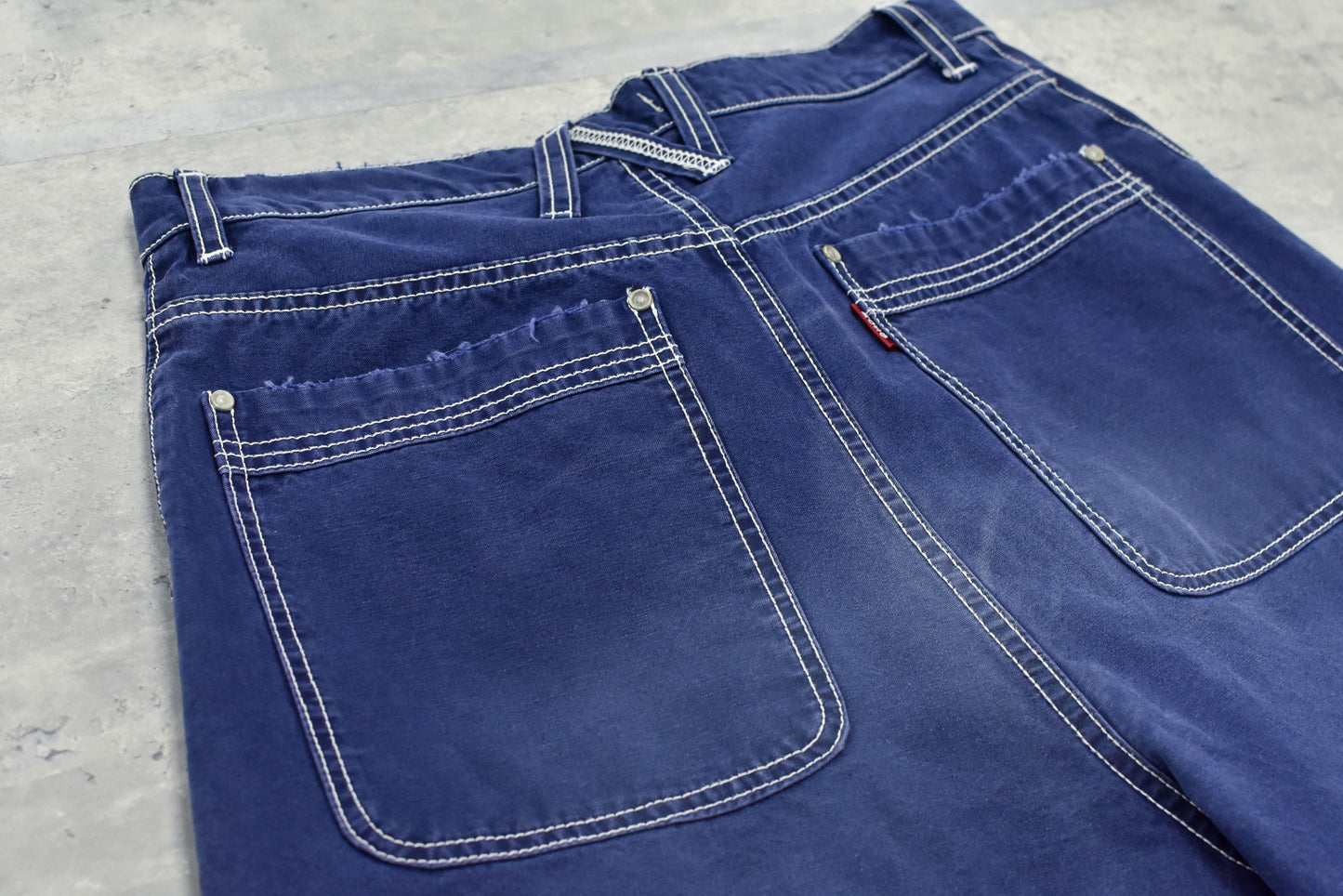 NewRose / Fold The Waist Pants - BLUE NAVY