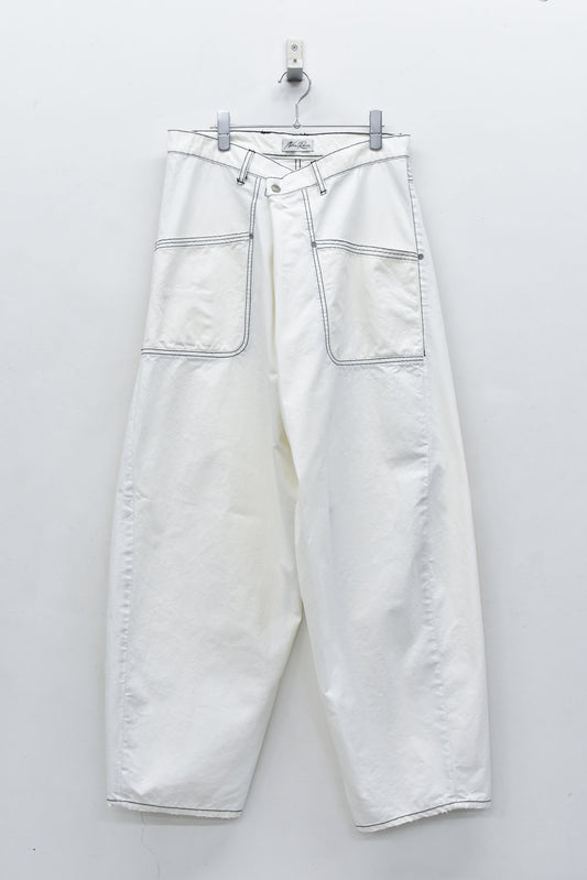 NewRose / Fold The Waist Pants - OFF WHITE